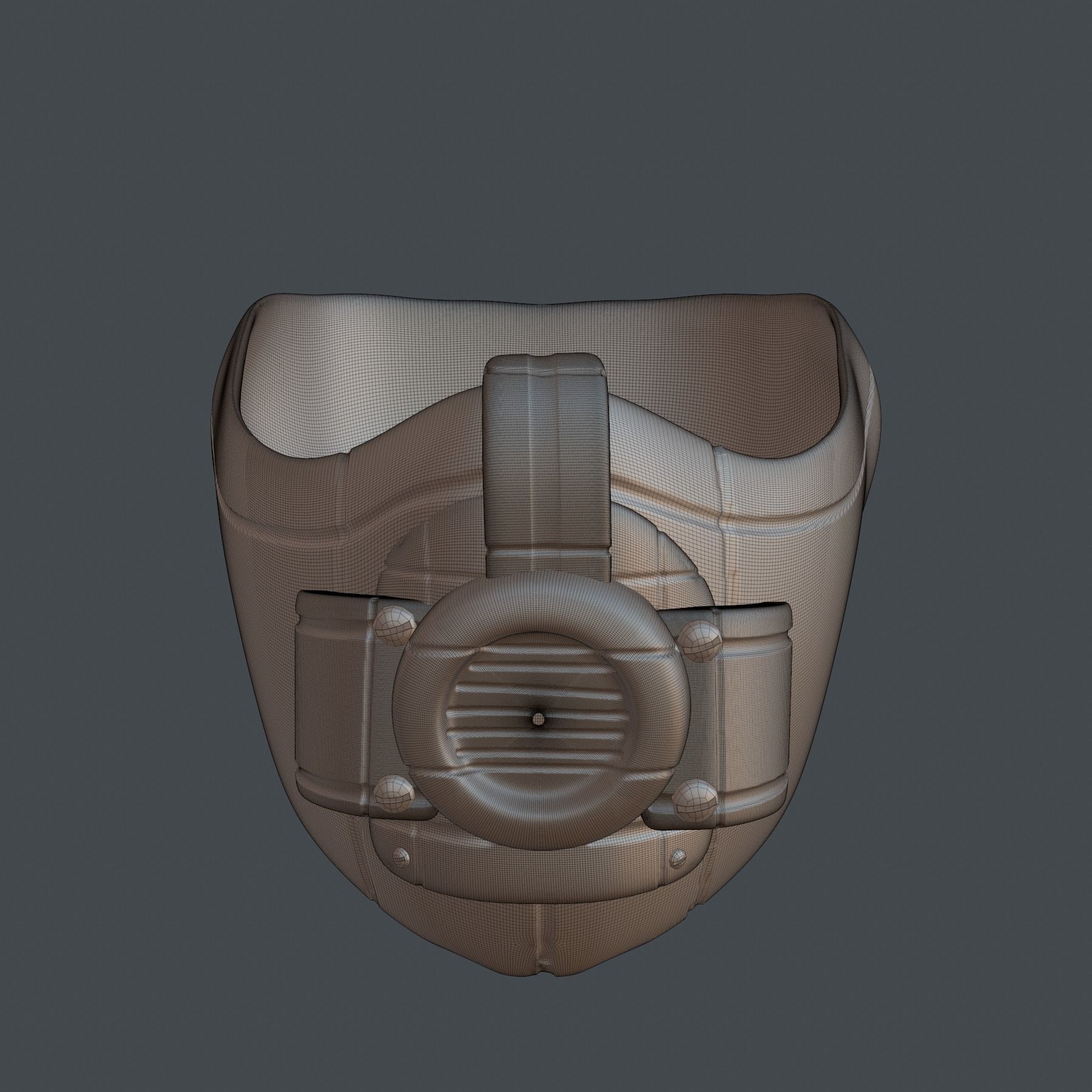 gas mask helmet scifi ver 3 sculpt 3d printable  3D model_7