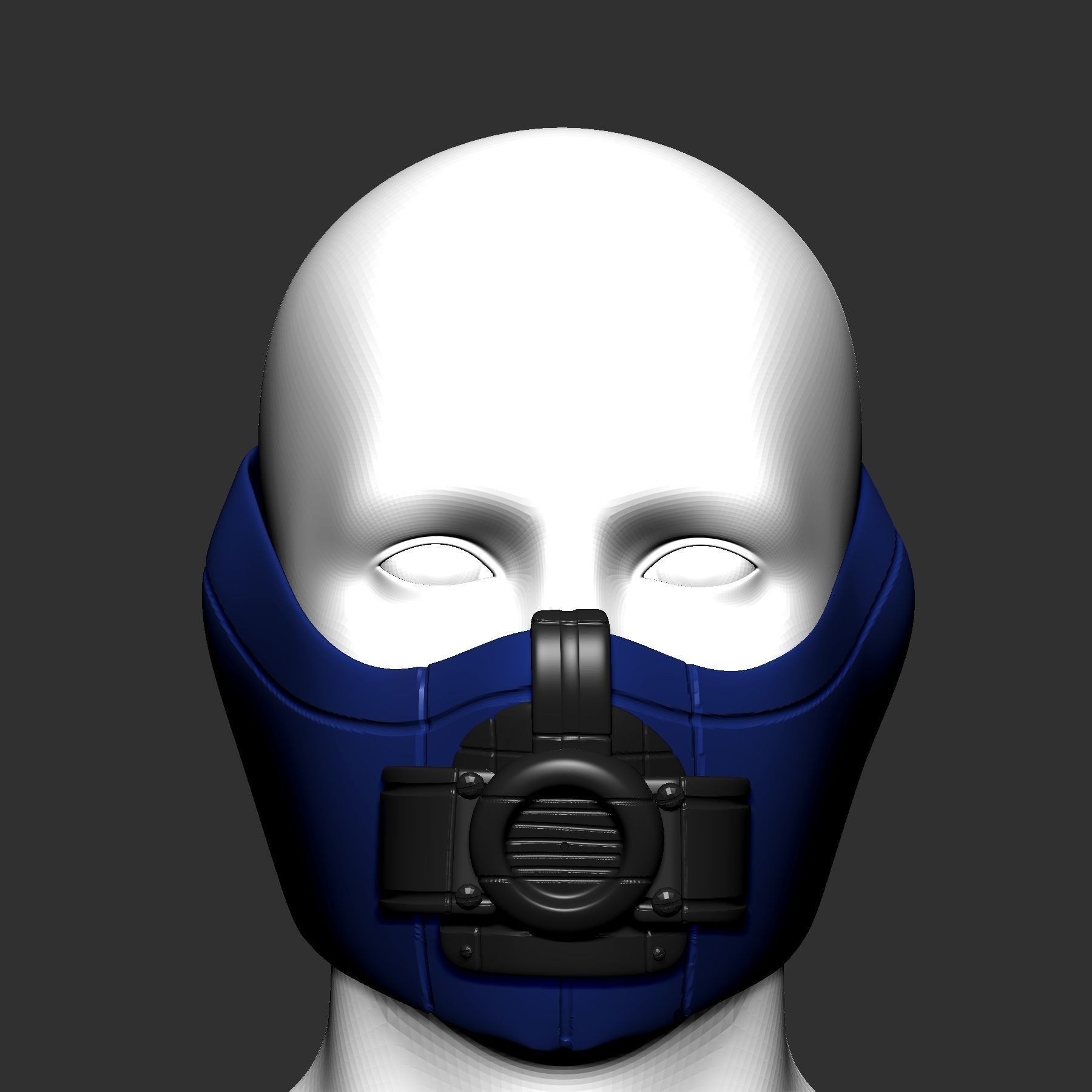 gas mask helmet scifi ver 3 sculpt 3d printable  3D model_1