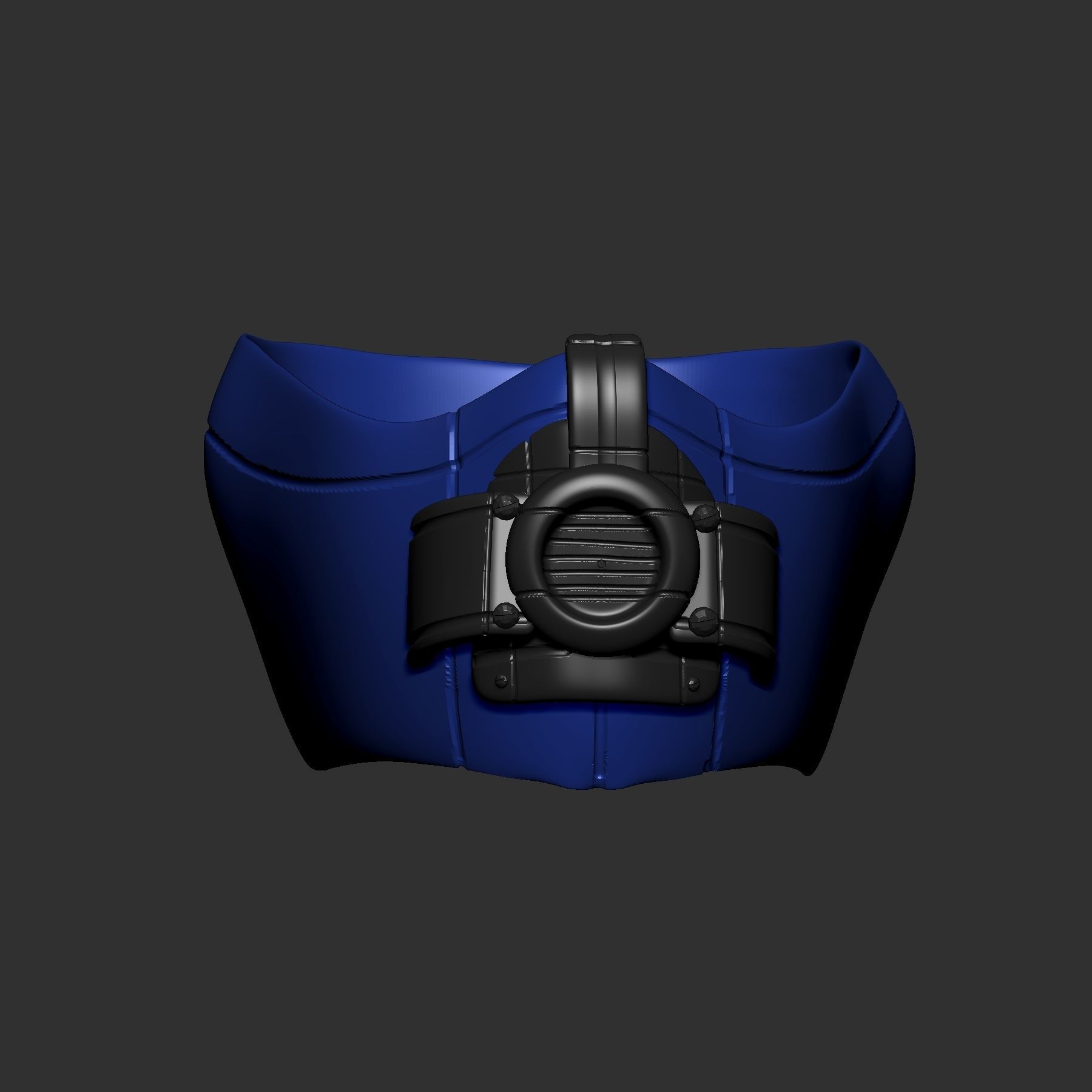 gas mask helmet scifi ver 3 sculpt 3d printable  3D model_5