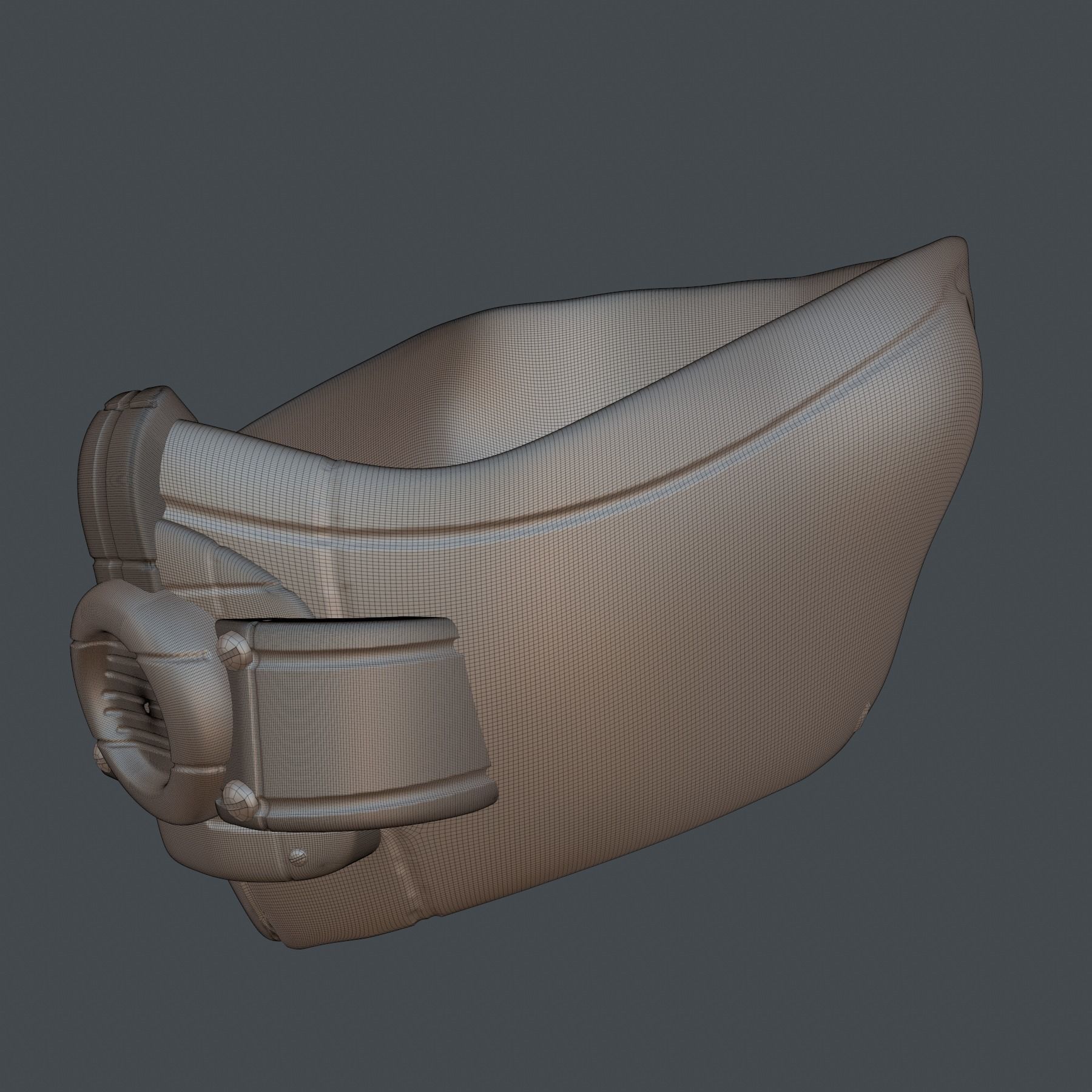gas mask helmet scifi ver 3 sculpt 3d printable  3D model_8