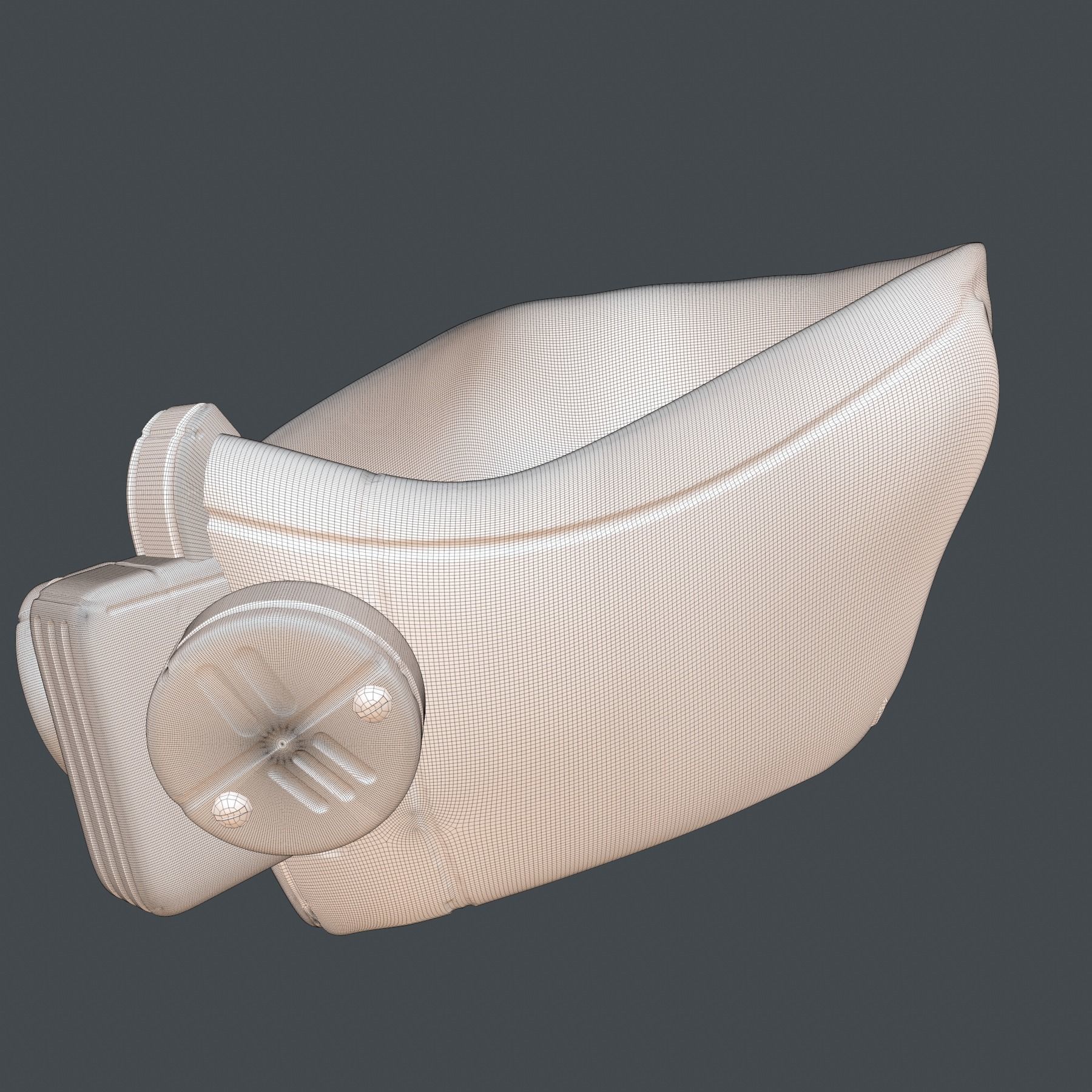 gas mask helmet scifi high poly  3d printable  3D model_9