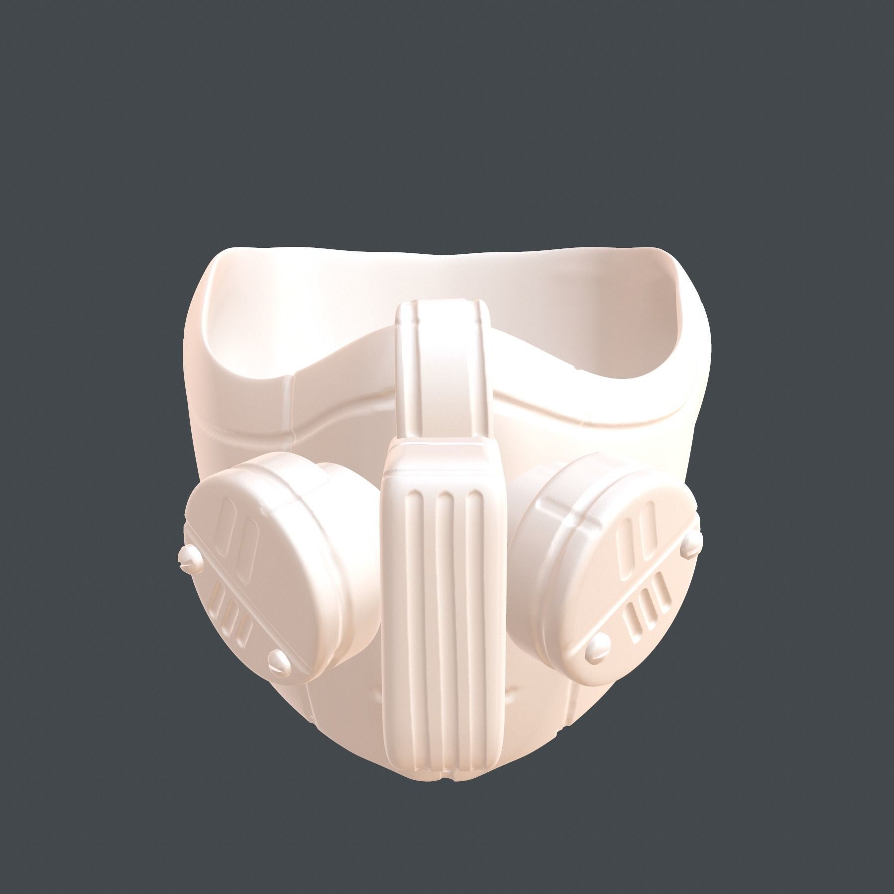 gas mask helmet scifi high poly  3d printable  3D model_7