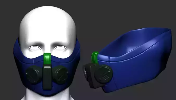 gas mask helmet scifi high poly  3d printable 