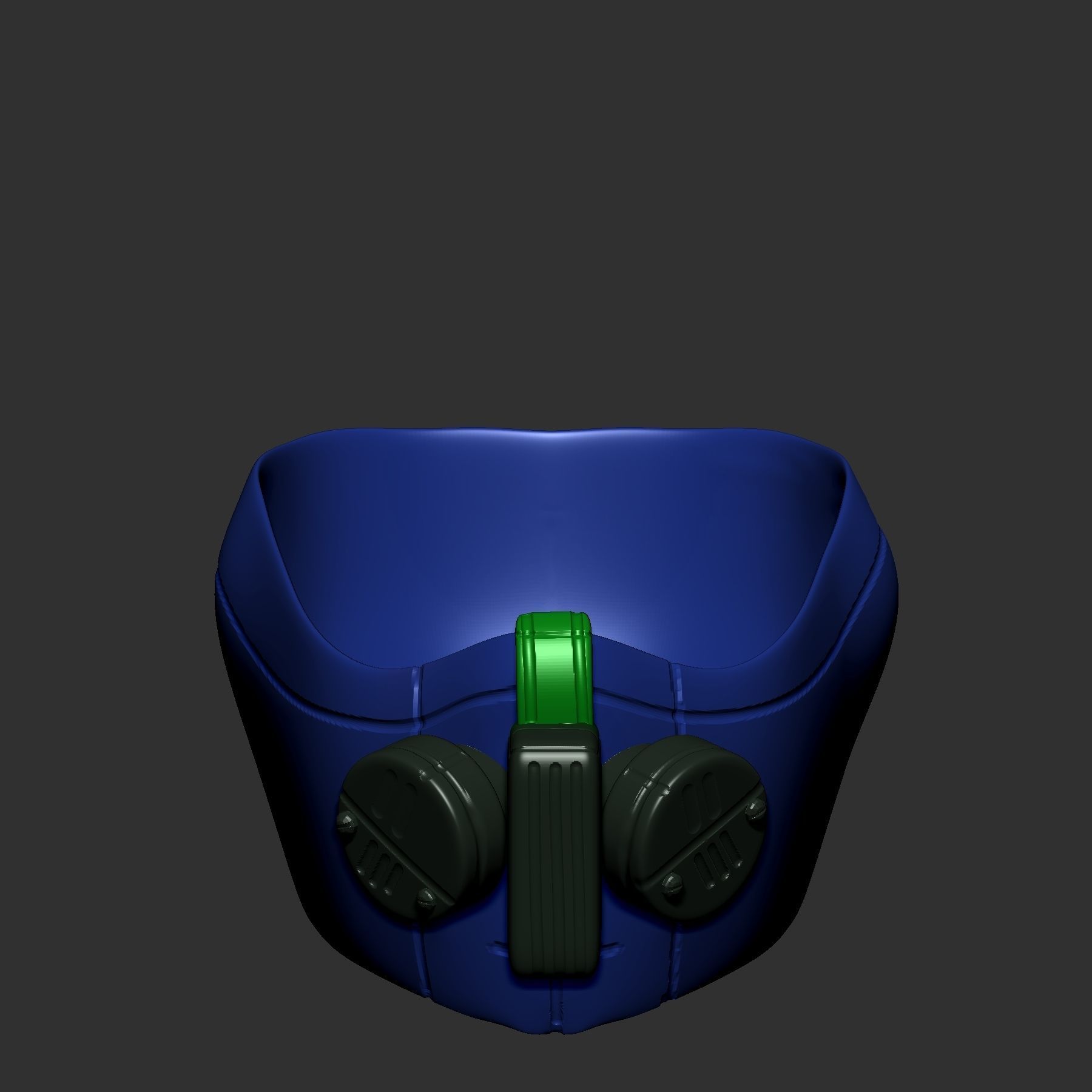 gas mask helmet scifi high poly  3d printable  3D model_2