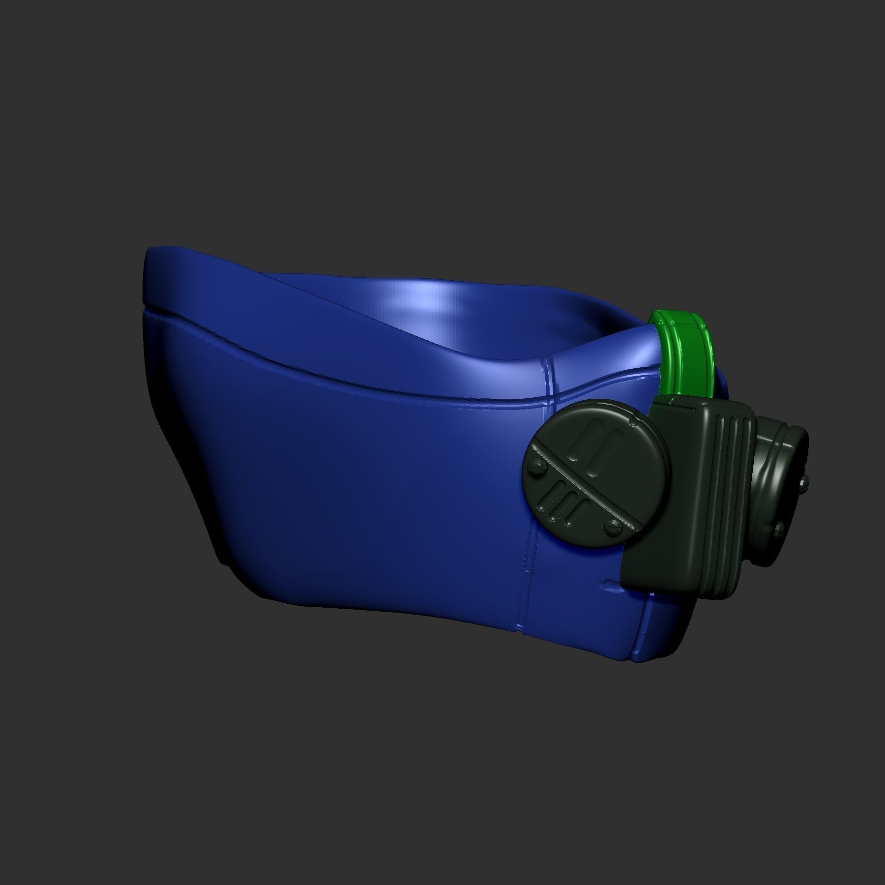gas mask helmet scifi high poly  3d printable  3D model_6