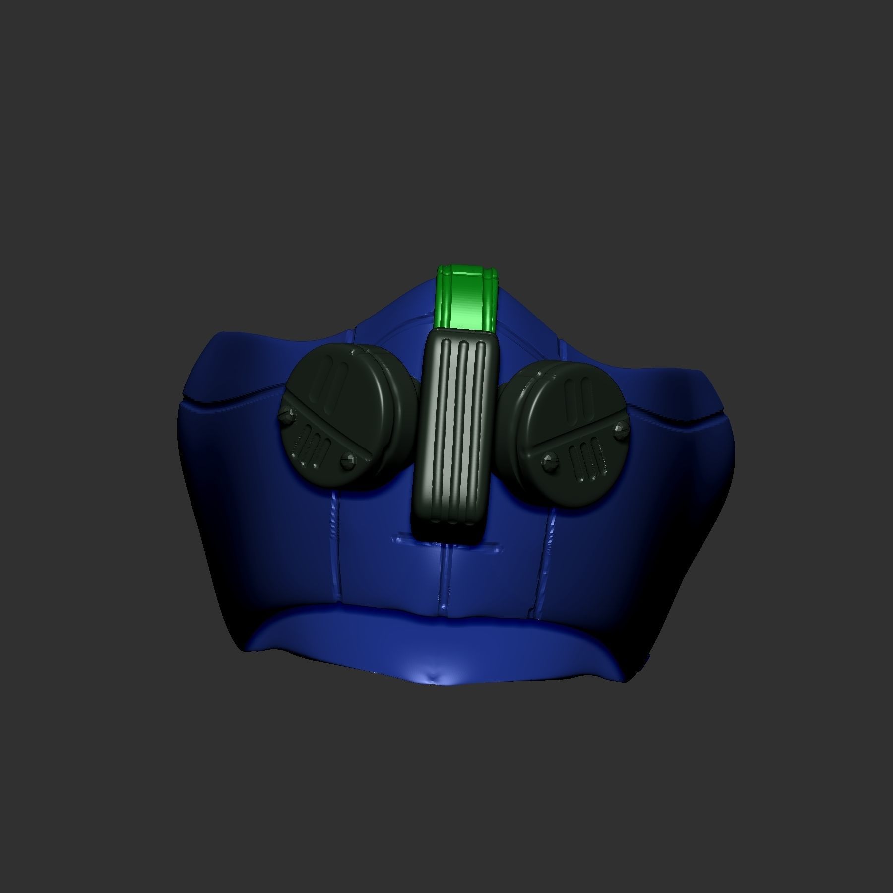 gas mask helmet scifi high poly  3d printable  3D model_5