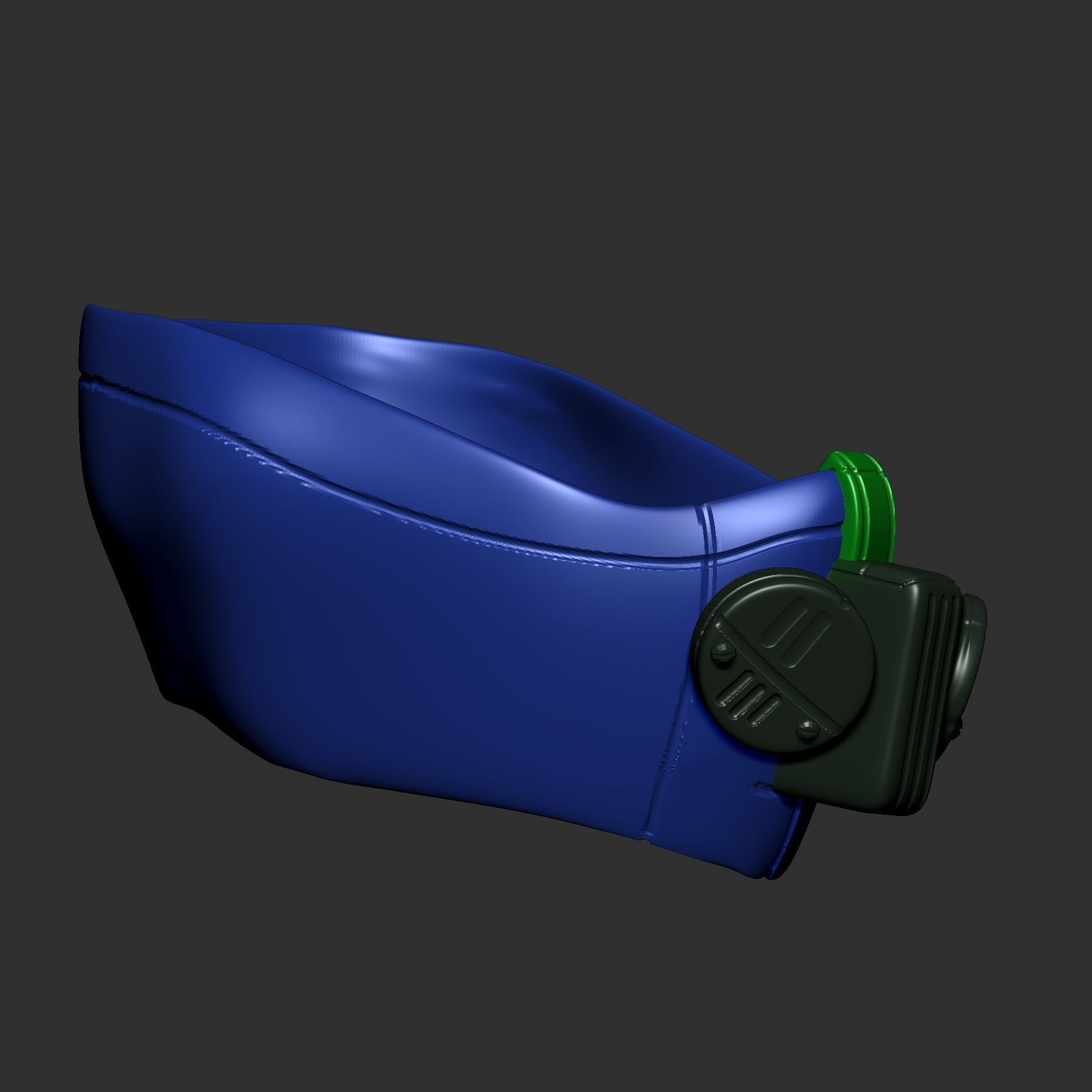 gas mask helmet scifi high poly  3d printable  3D model_4