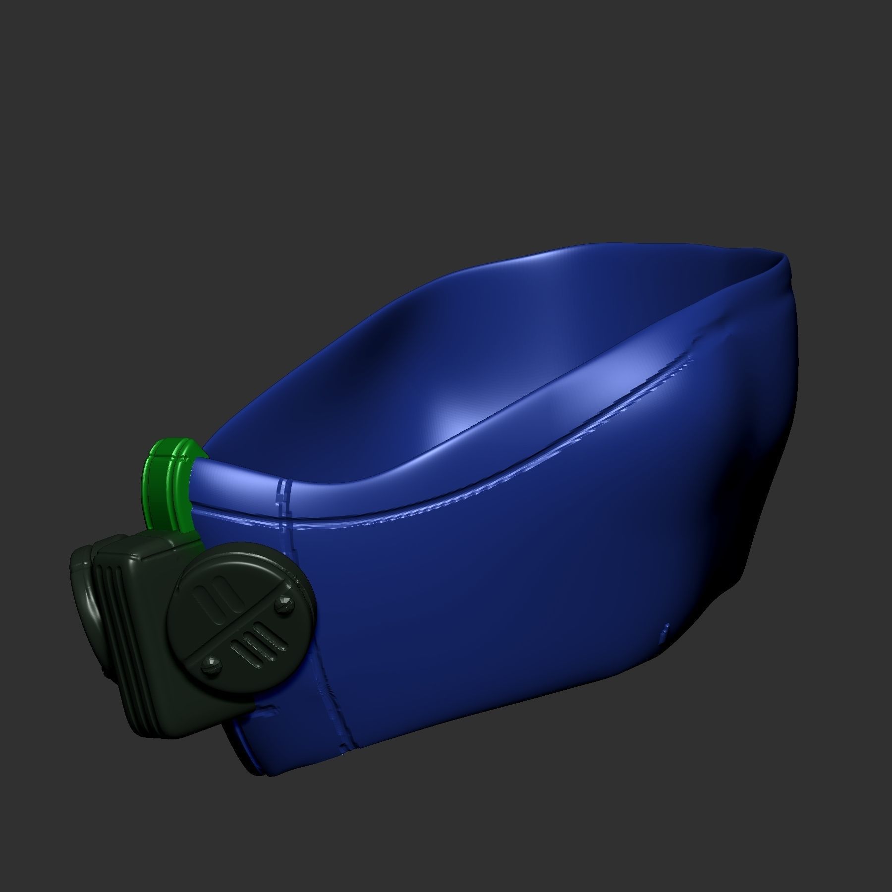 gas mask helmet scifi high poly  3d printable  3D model_3