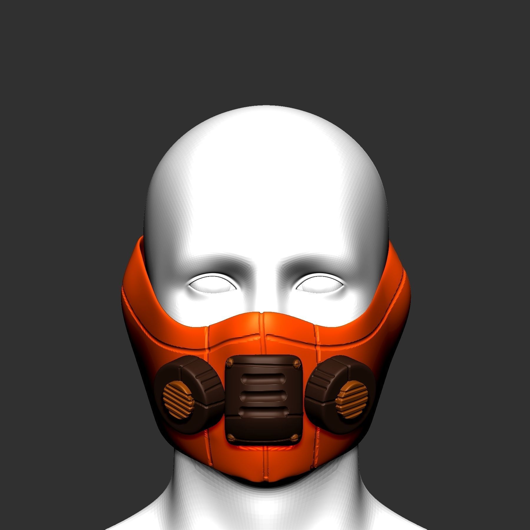 gas mask helmet scifi high poly sculpt ver 9 3d printable free 3D model ...