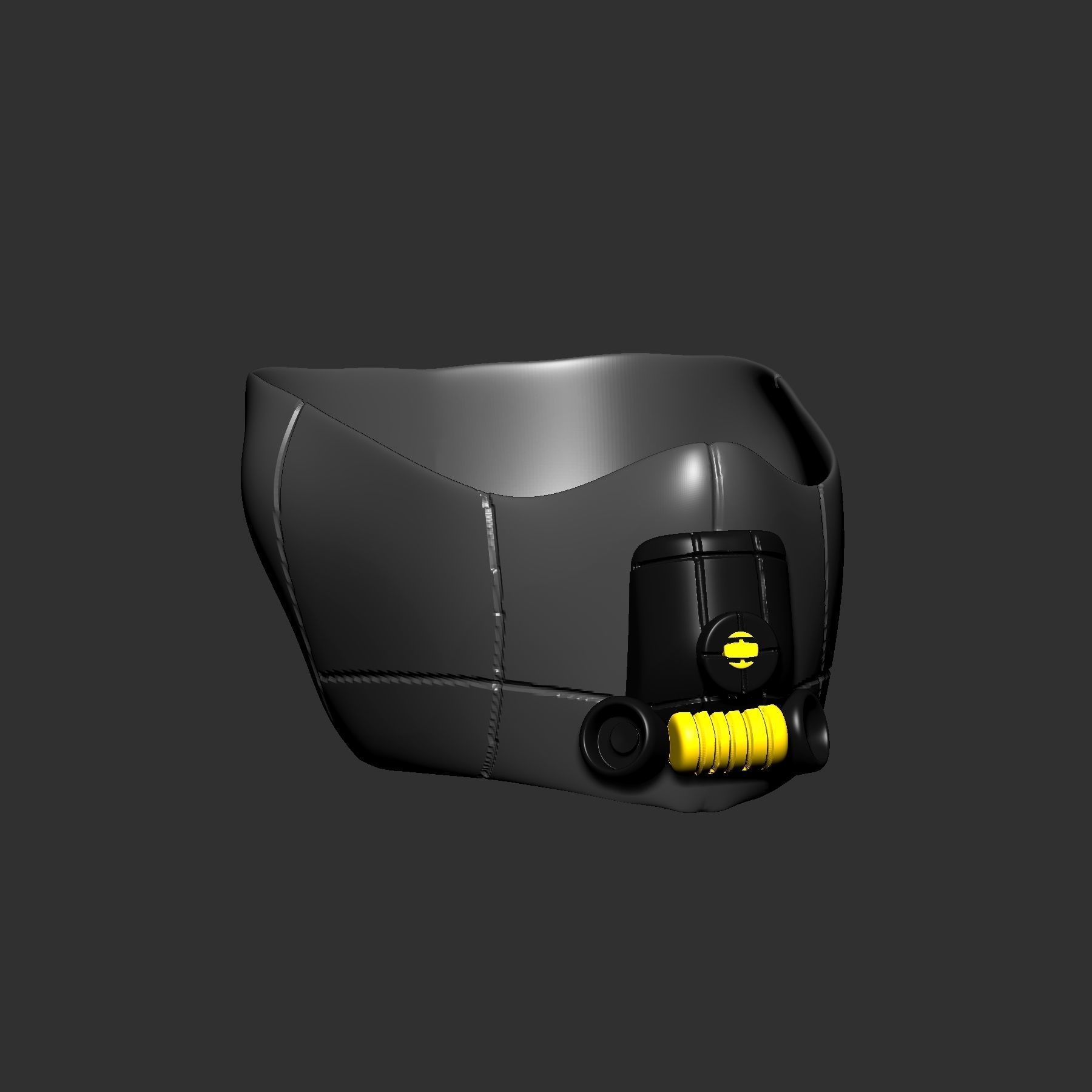 gas mask helmet scifi high poly sculpt ver4 3d printable 3D model_4