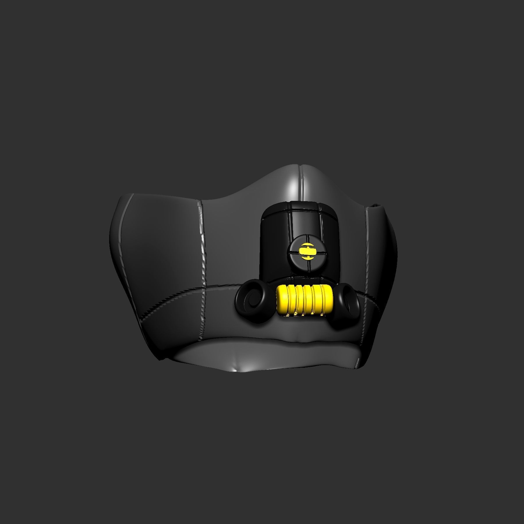 gas mask helmet scifi high poly sculpt ver4 3d printable 3D model_5