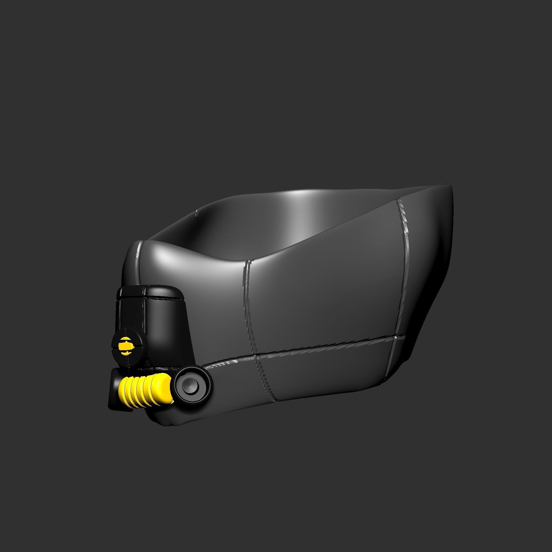 gas mask helmet scifi high poly sculpt ver4 3d printable 3D model_3