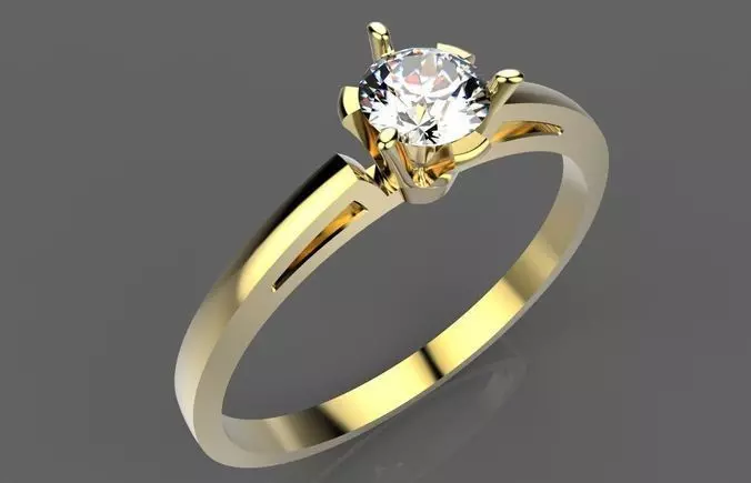 diamond ring engagement 3 Free 3D print model