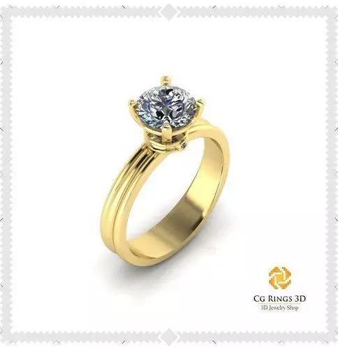 diamond ring engagement 4 Free 3D print model
