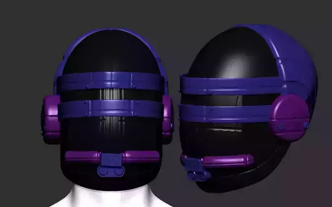 helmet scifi high poly sculpt ver4 3d printable 3D model