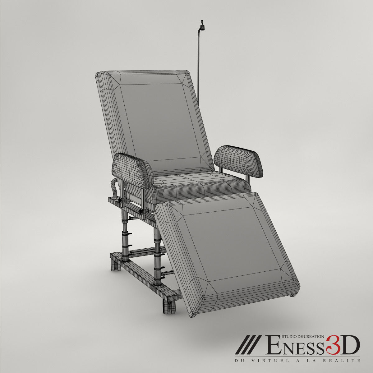 Pro - Day Care Couch medical chair 3D model_4