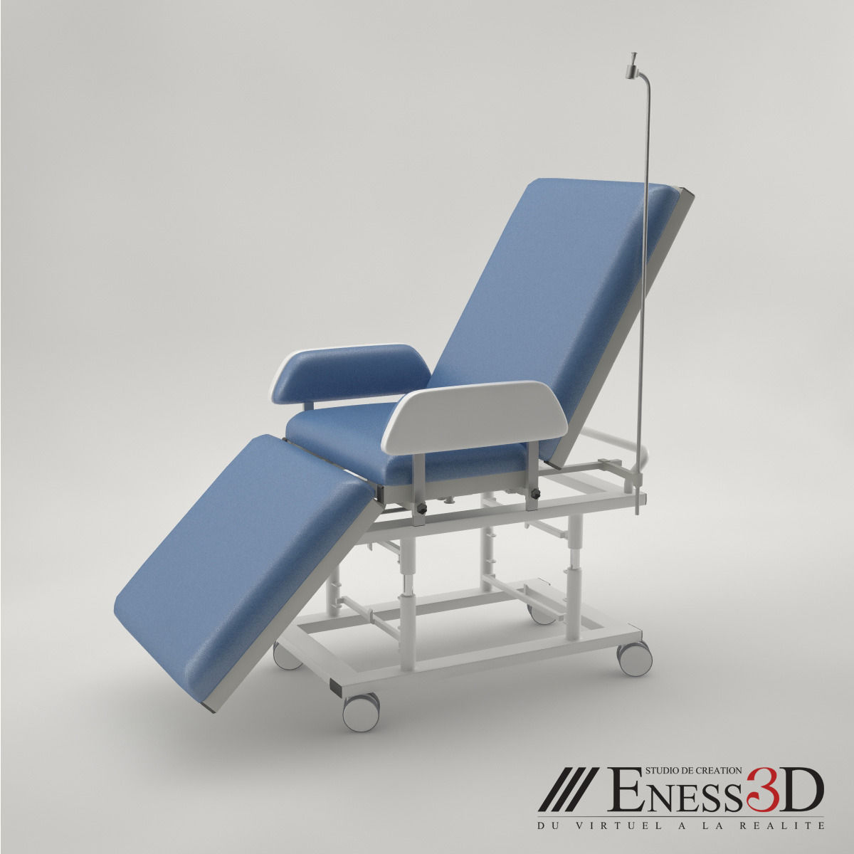 Pro - Day Care Couch medical chair 3D model_1