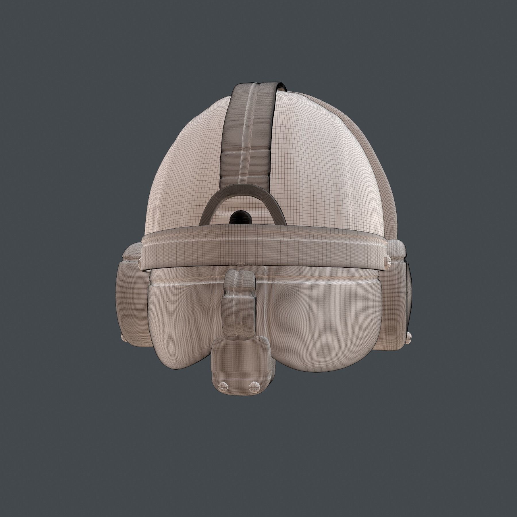 helmet high ver 3 poly sculpt 3d printable 3D model_8