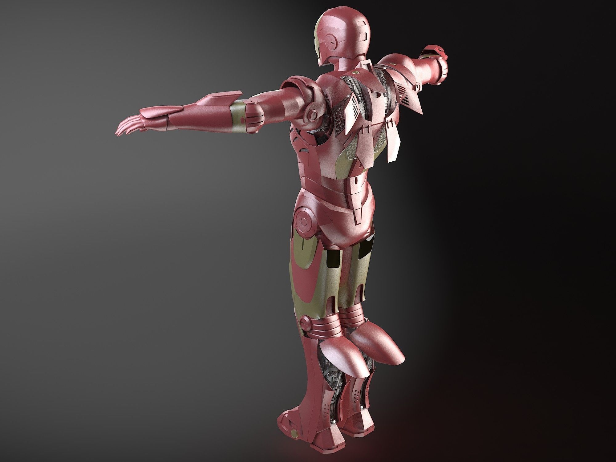 Iron Man Tony Stark Rigged 3D model_8
