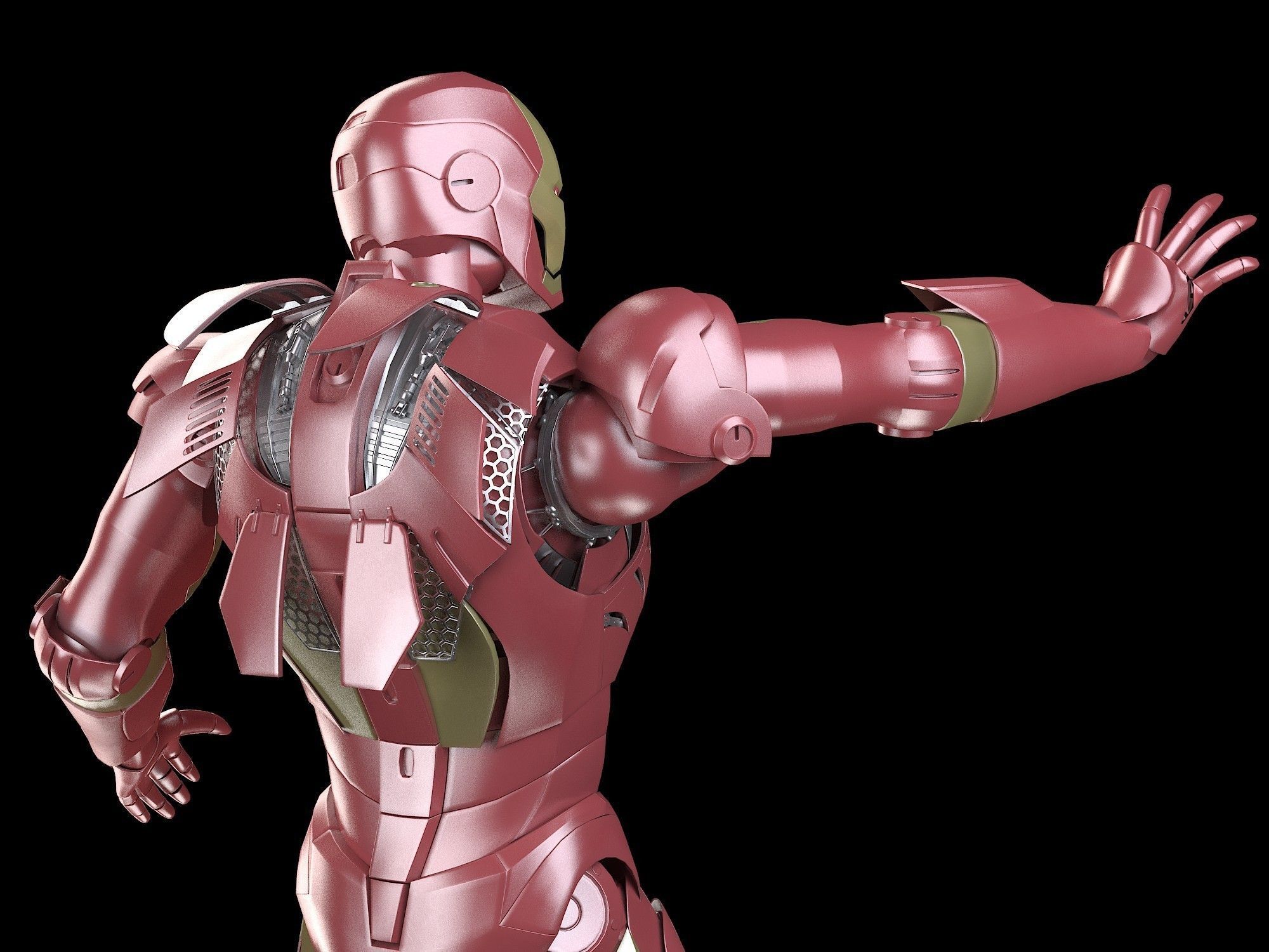 Iron Man Tony Stark Rigged 3D model_4