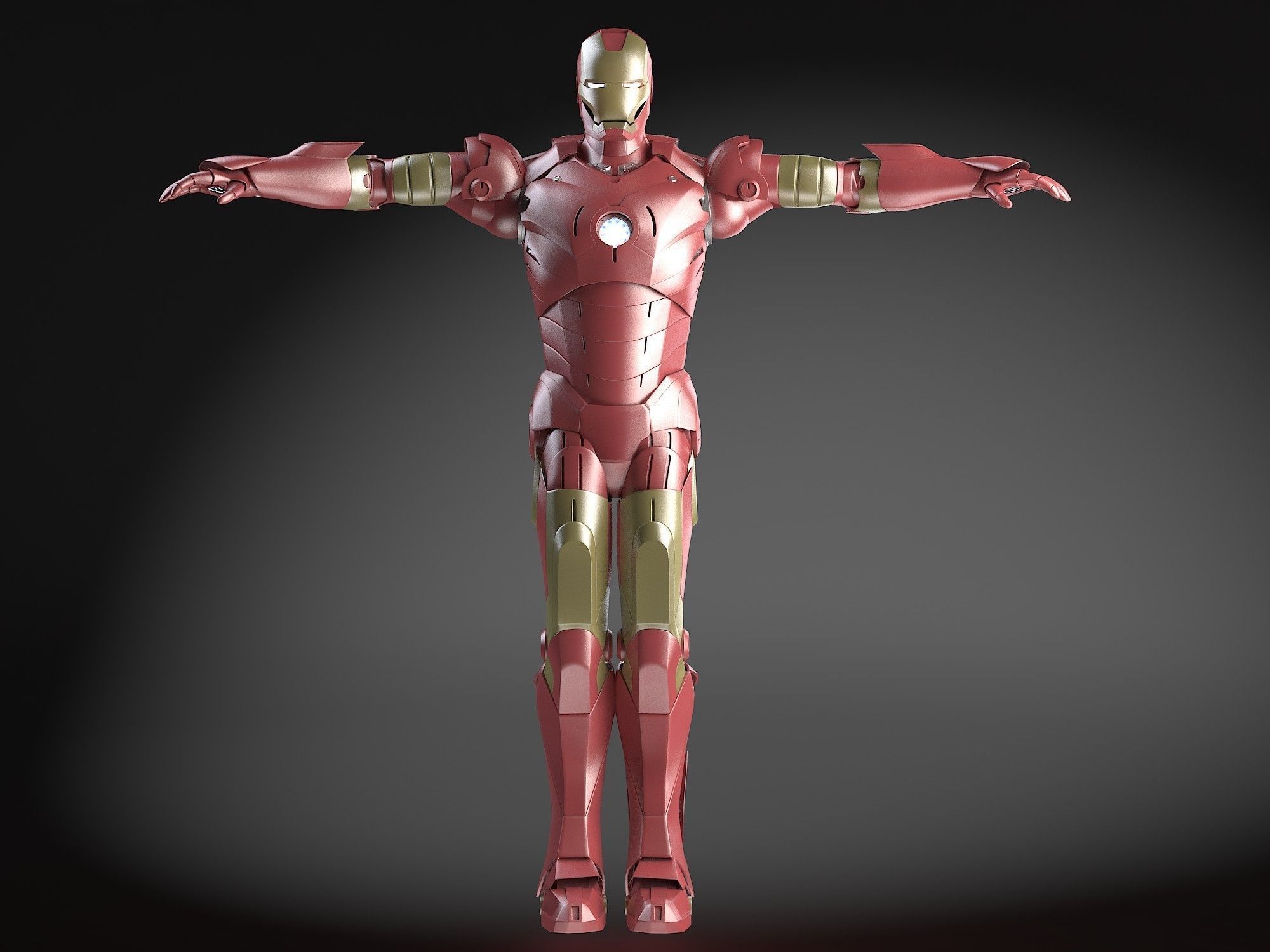 Iron Man Tony Stark Rigged 3D model_1