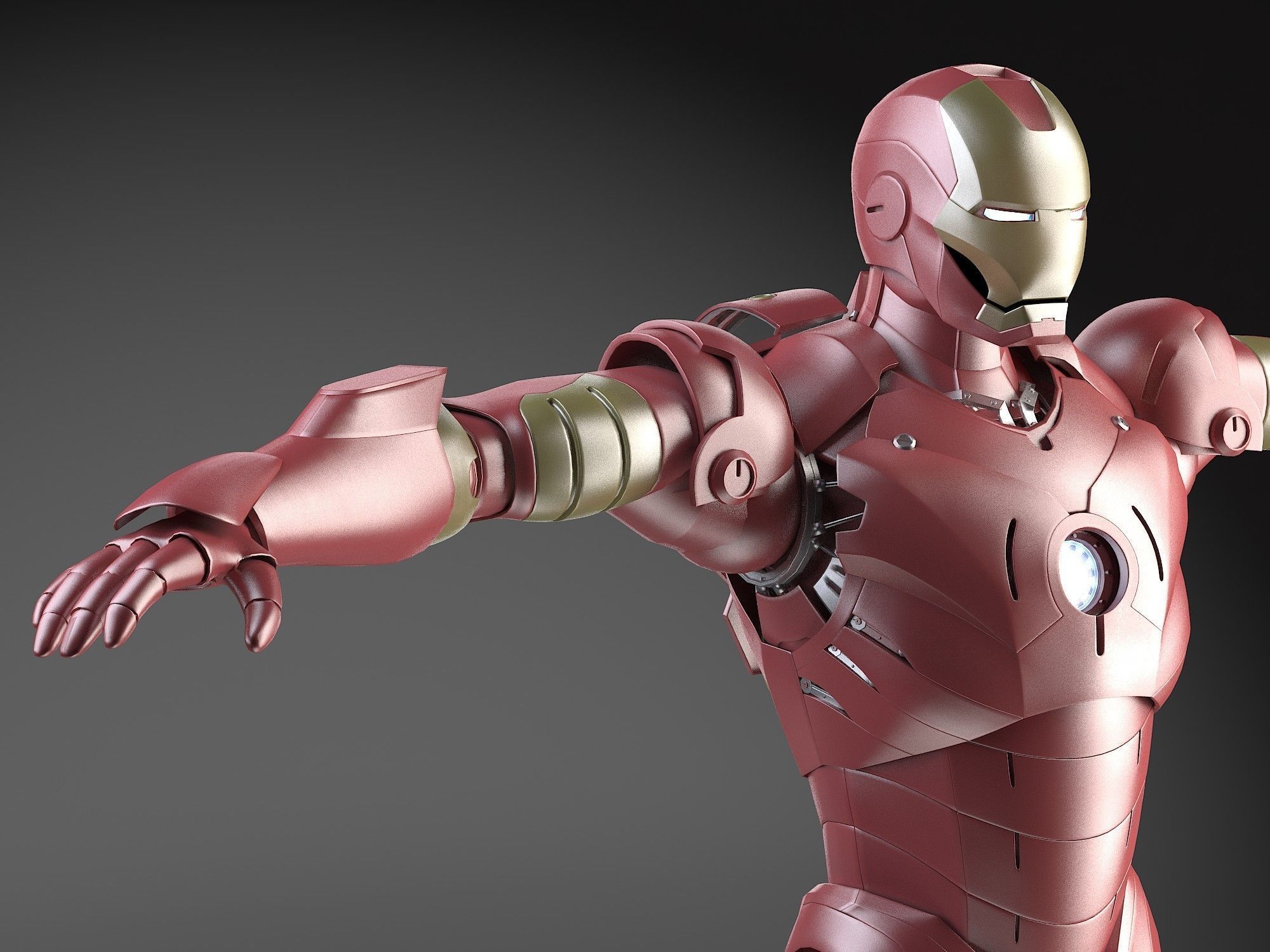 Iron Man Tony Stark Rigged 3D model_10