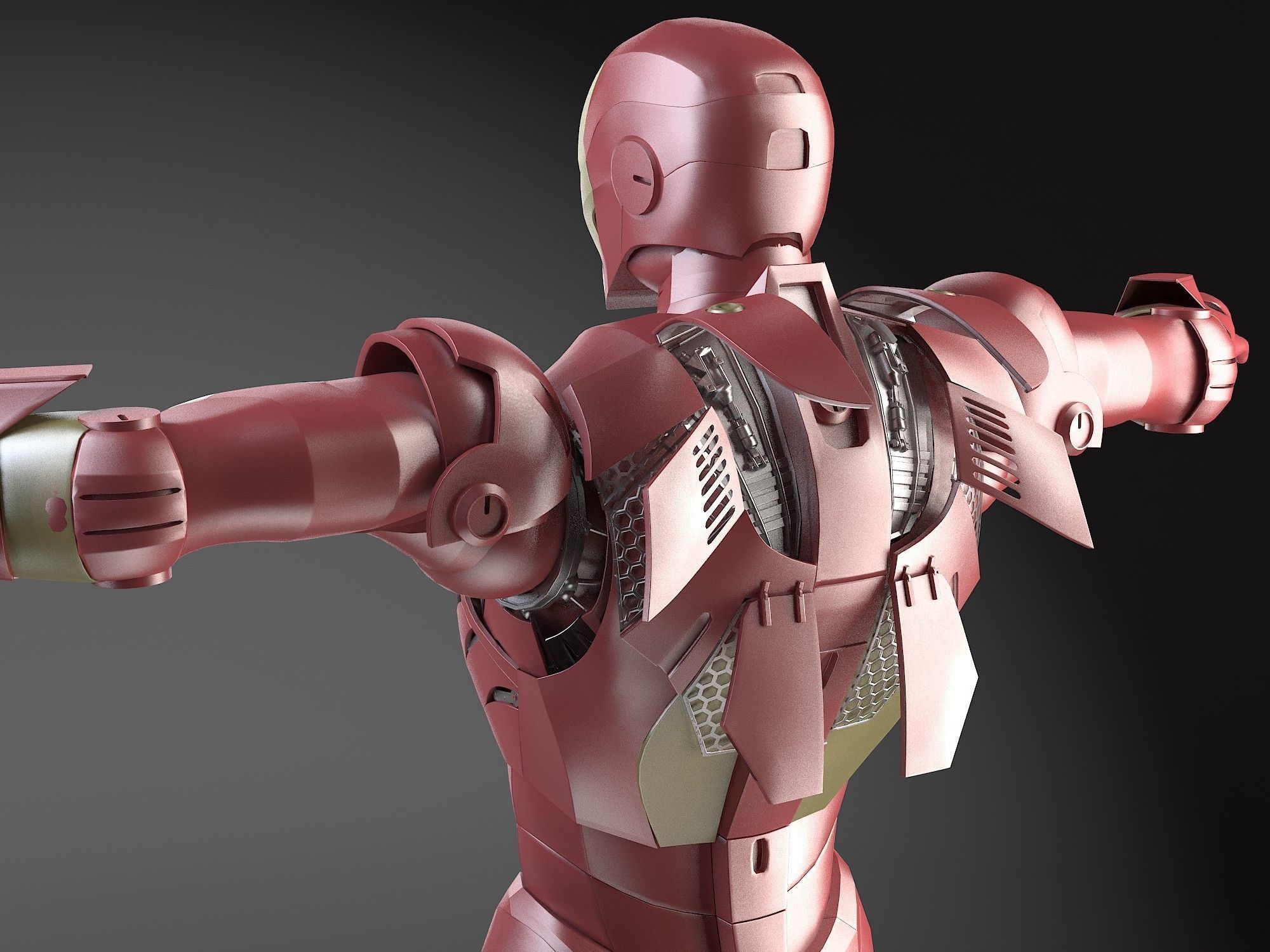 Iron Man Tony Stark Rigged 3D model_11