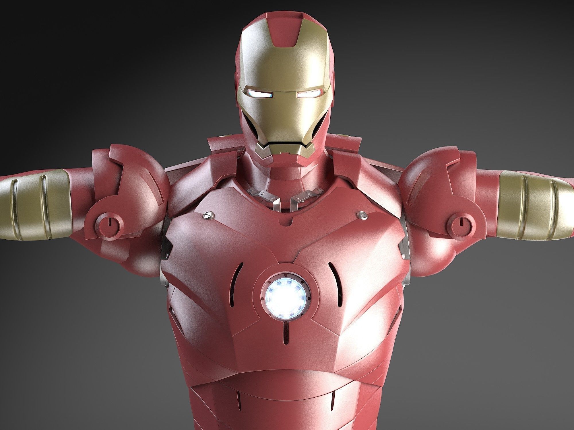 Iron Man Tony Stark Rigged 3D model_6