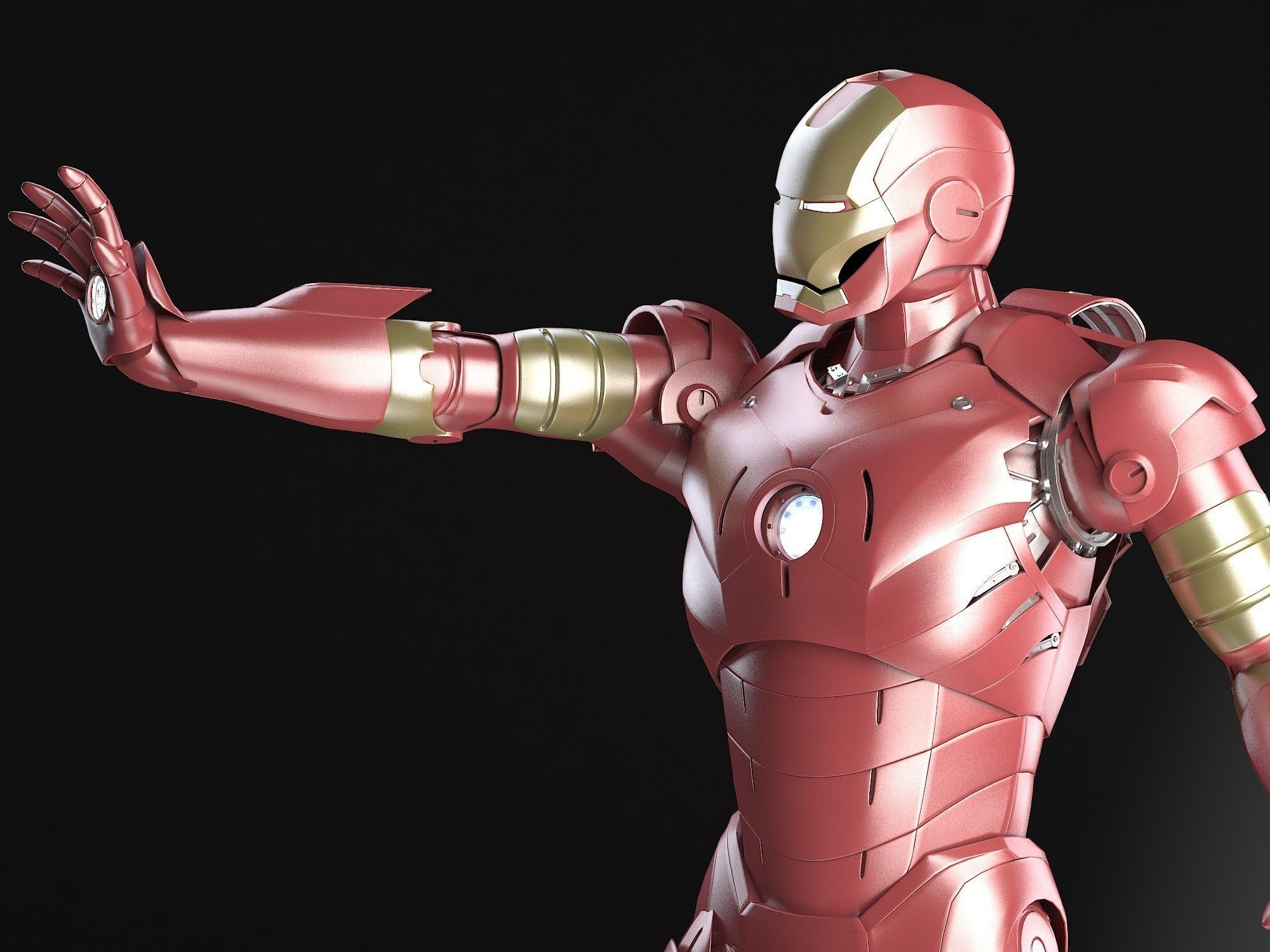 Iron Man Tony Stark Rigged 3D model_3