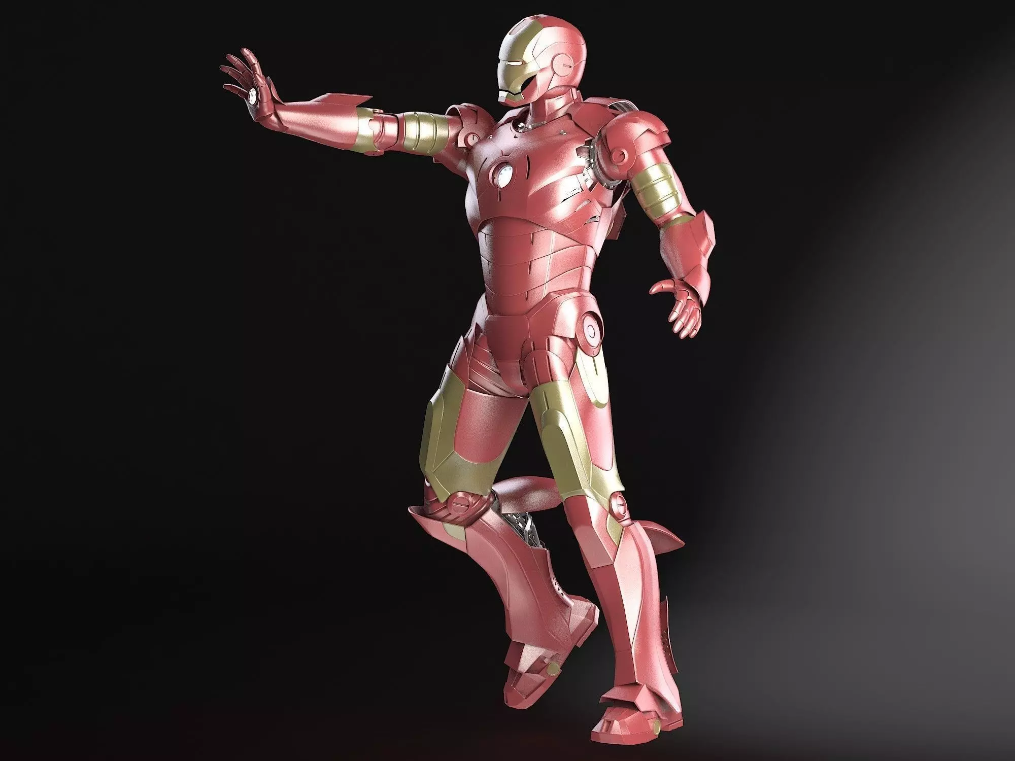 Iron Man Tony Stark Rigged 3D model_0