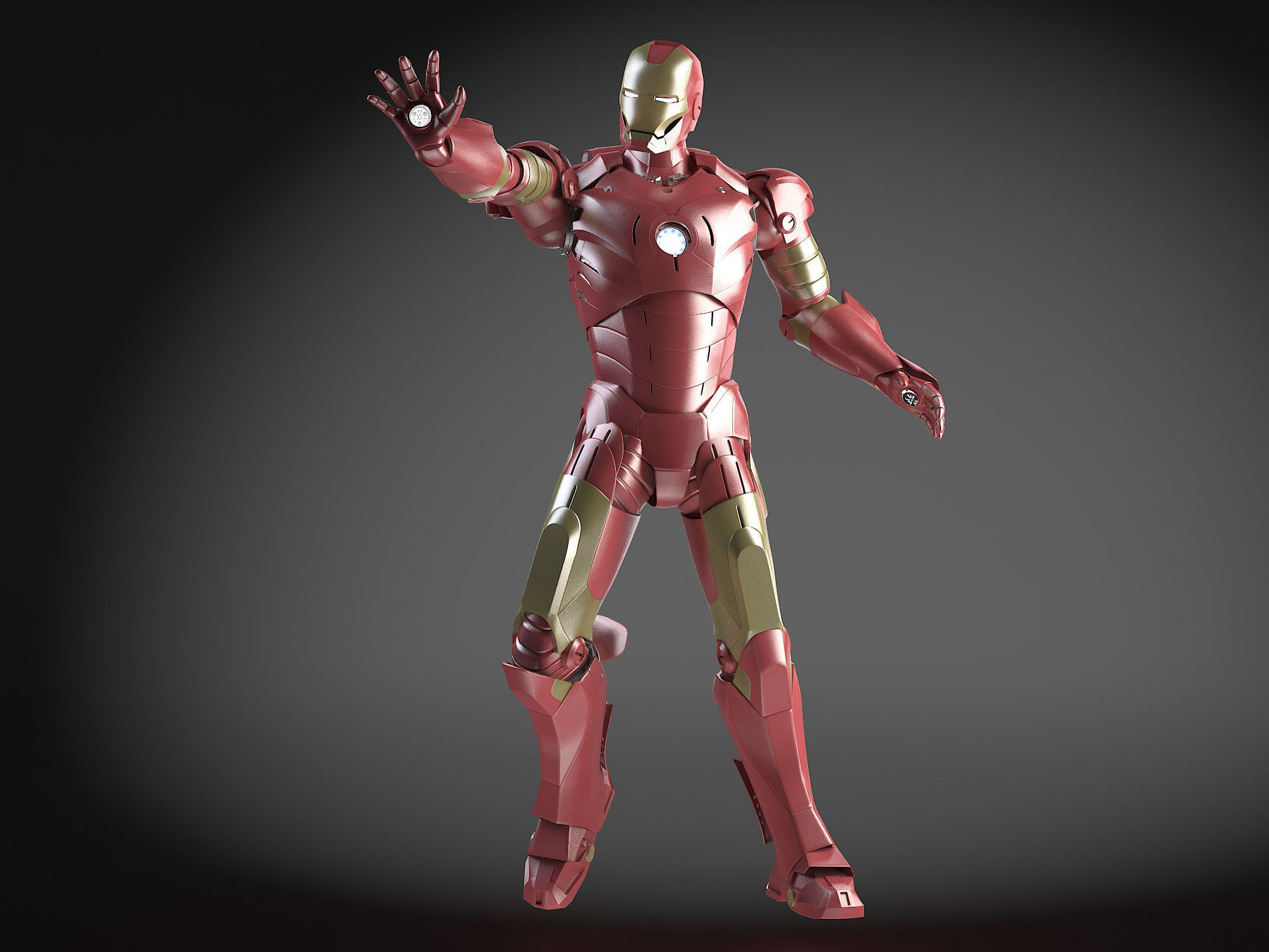 Iron Man Tony Stark Rigged 3D model_2