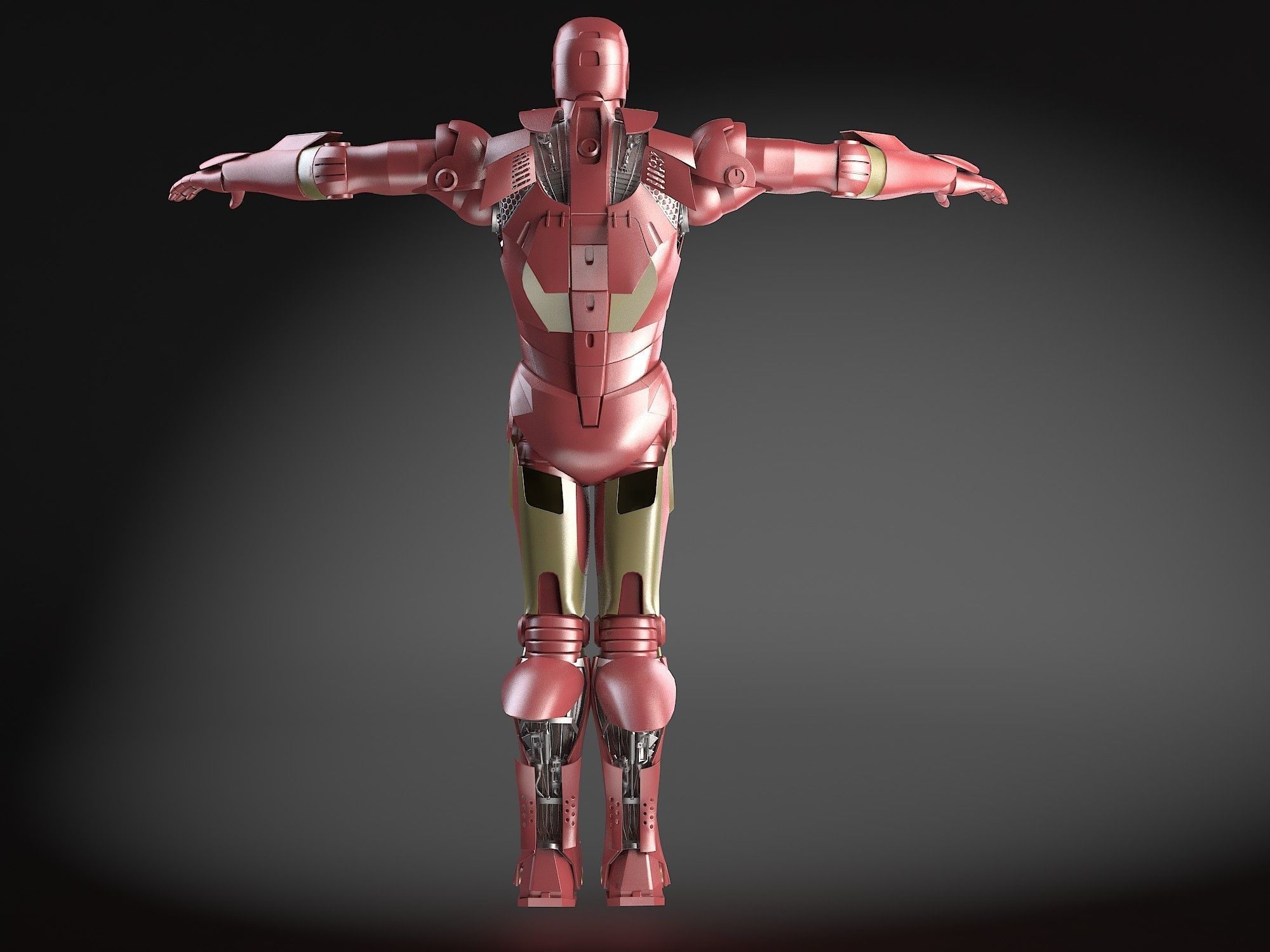 Iron Man Tony Stark Rigged 3D model_7