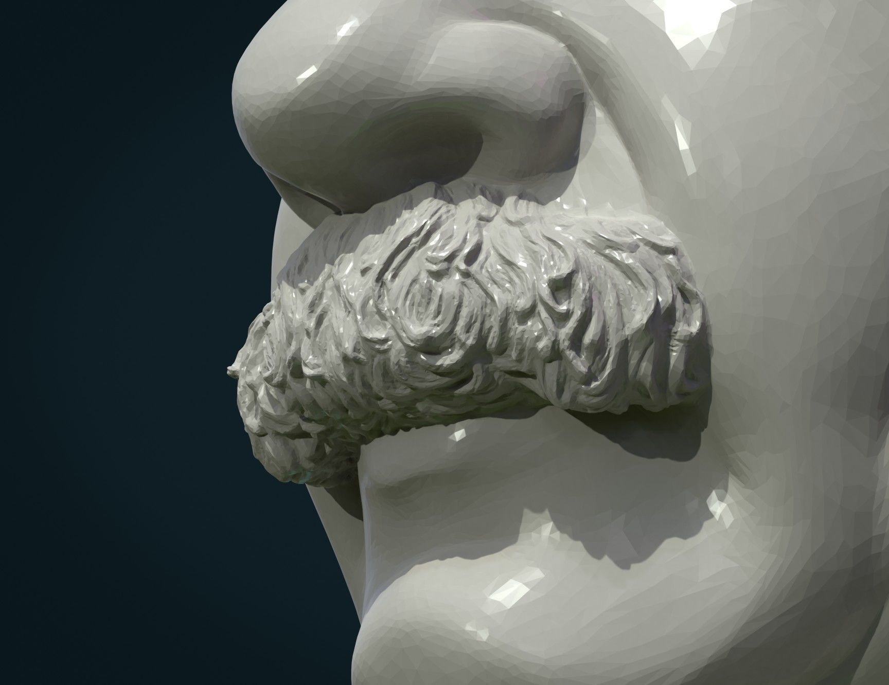 Einstein bust 3D print model_10