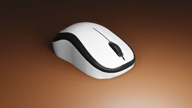 Computer Mouse Low-poly 3D model_7