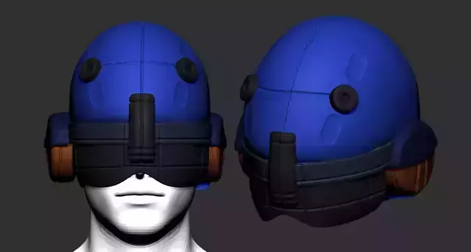 gas mask scifi high poly sculpt 3d printable 3D model