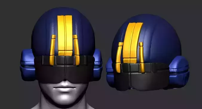 High quality scifi helmet high poly sculpt 3d printable 3D model