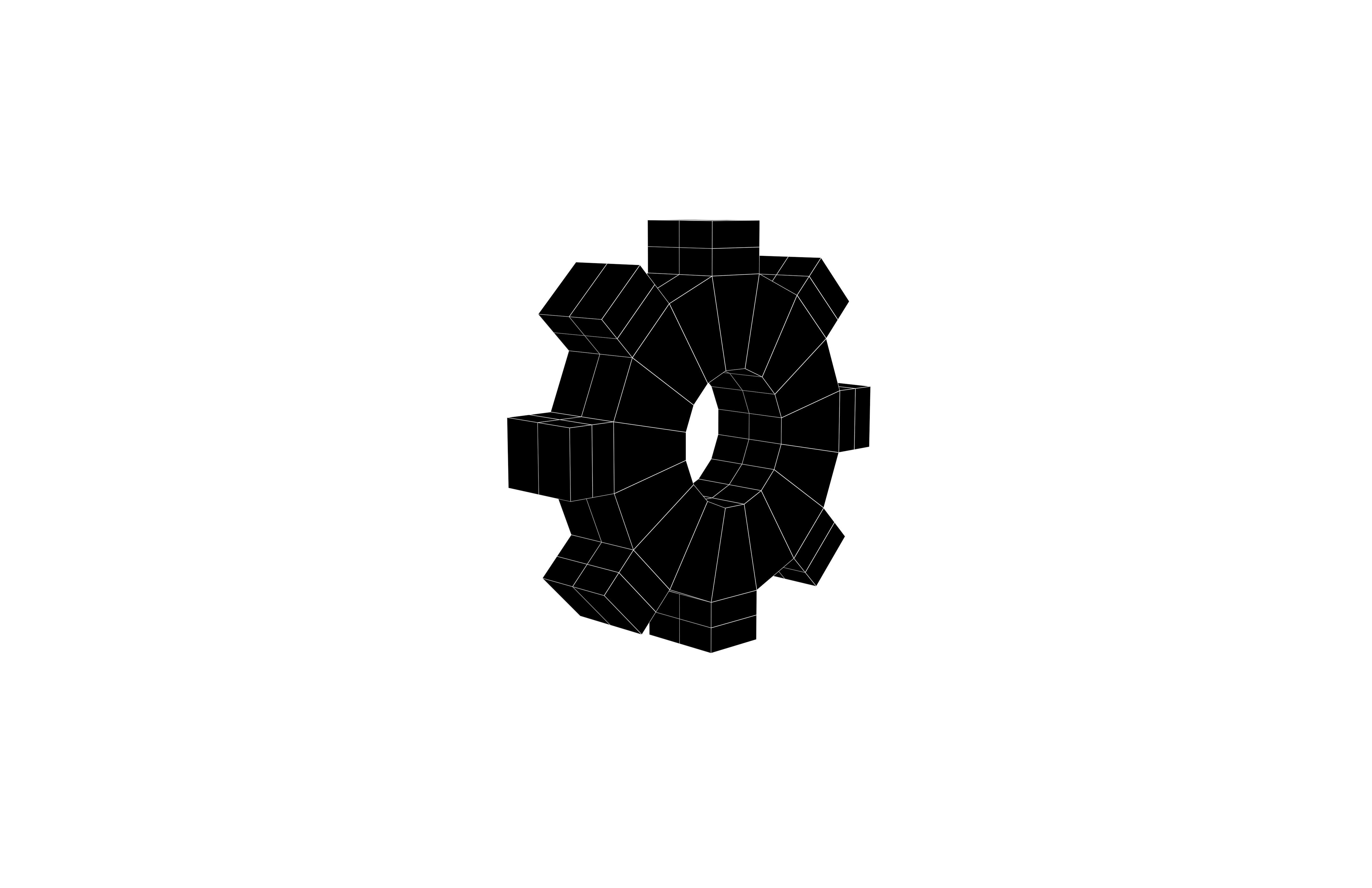 Gear Symbol v1 001 Low-poly 3D model_7