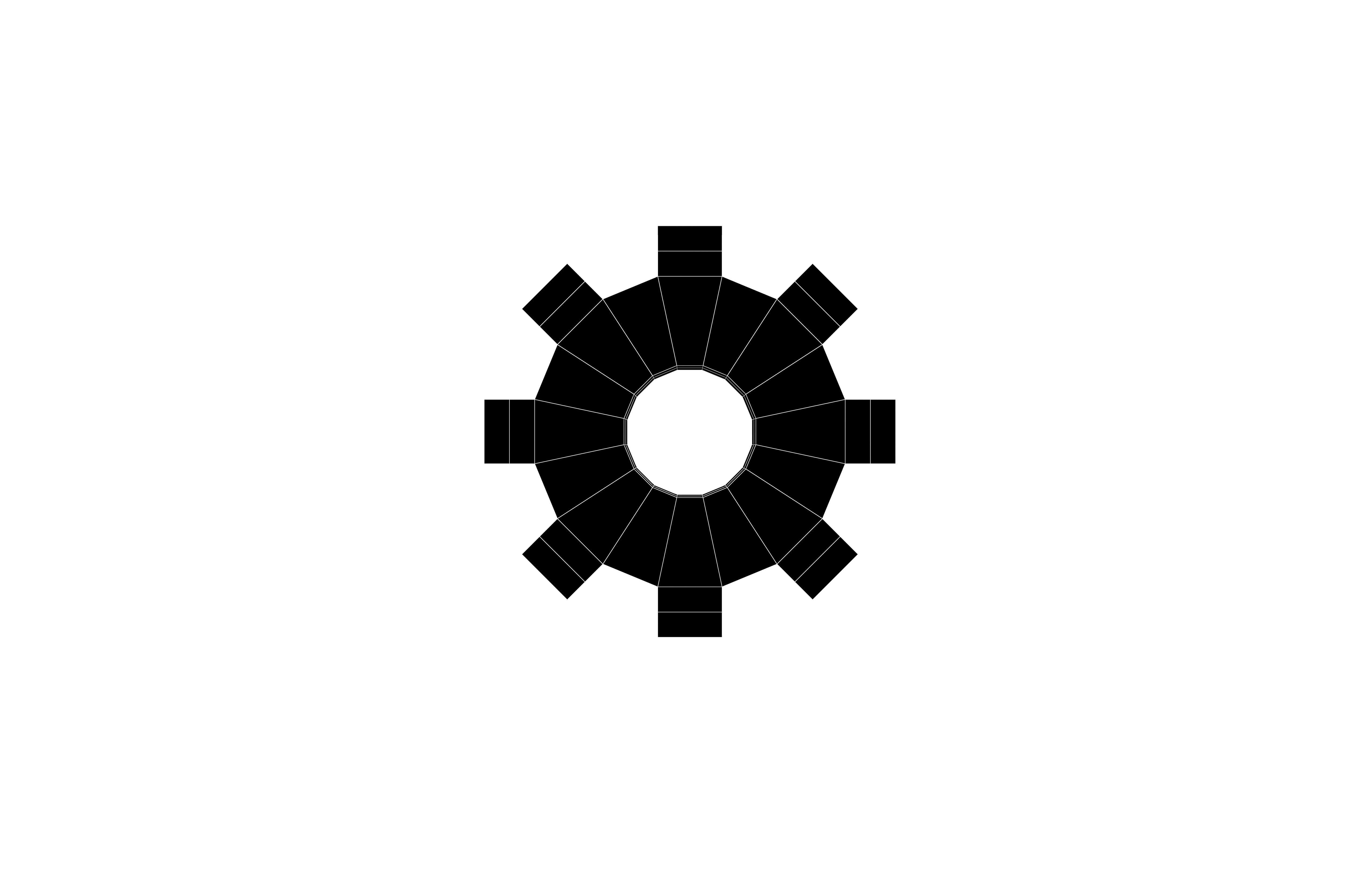 Gear Symbol v1 001 Low-poly 3D model_5