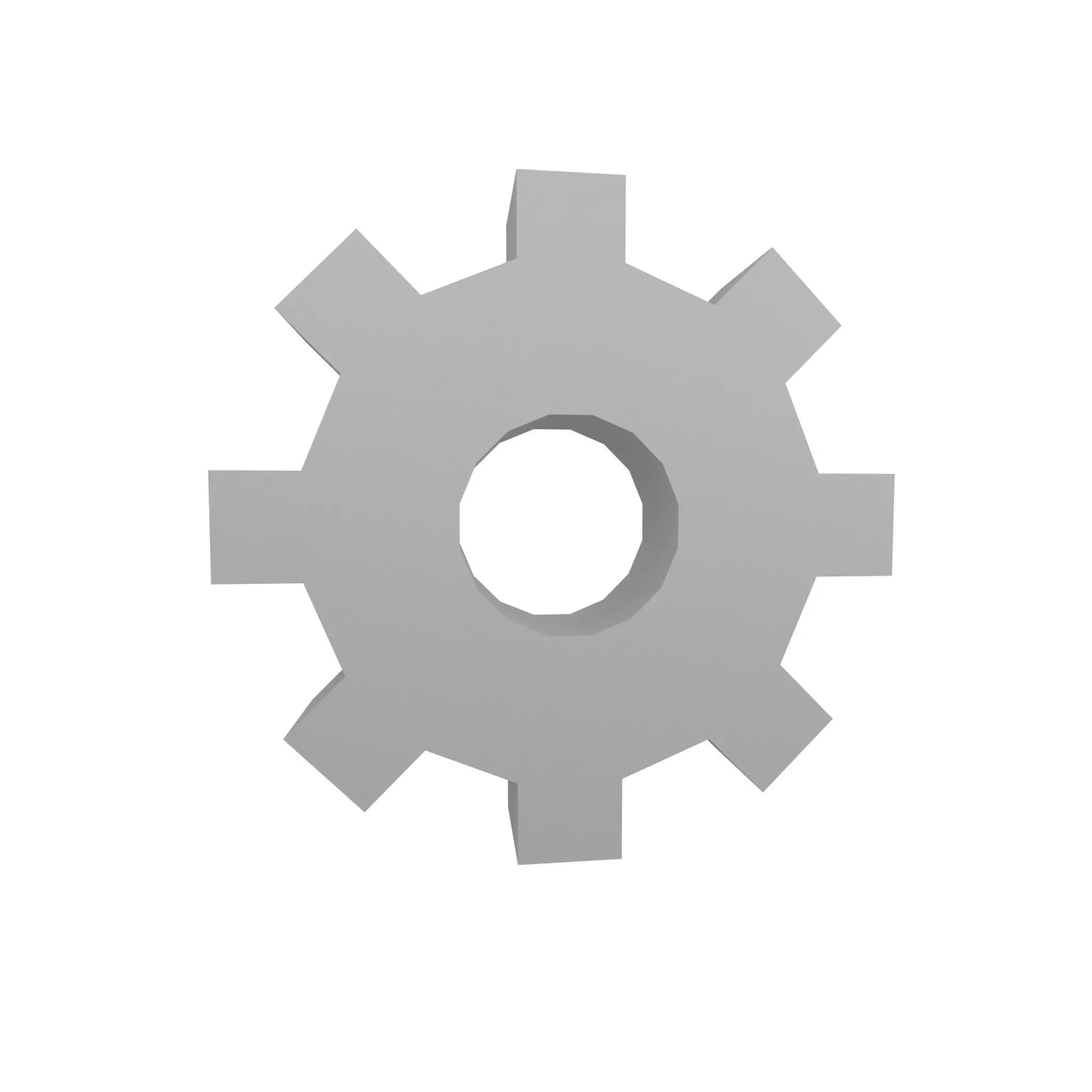 Gear Symbol v1 001 Low-poly 3D model_0