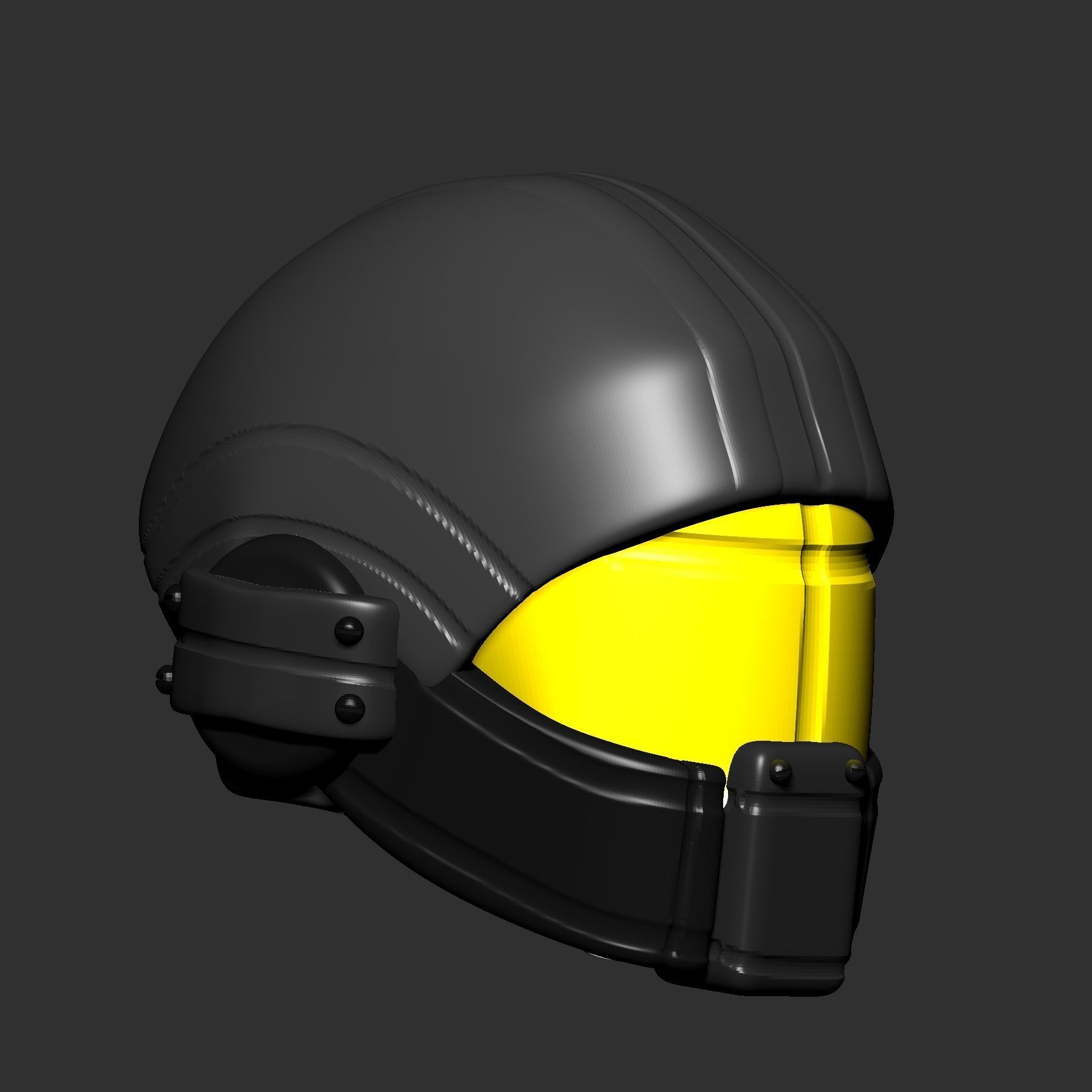 High quality scifi helmet high poly sculpt 3d printable 3D model_8