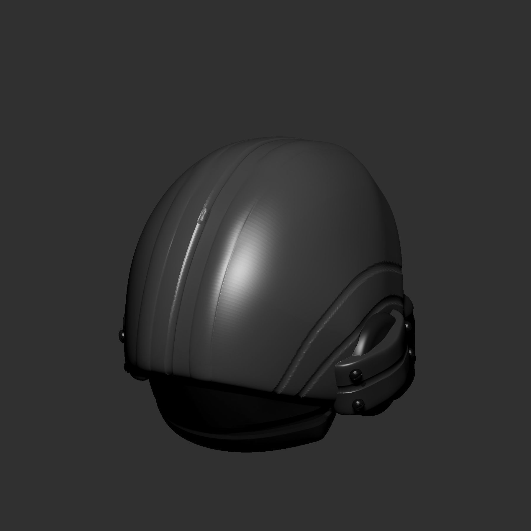 High quality scifi helmet high poly sculpt 3d printable 3D model_10