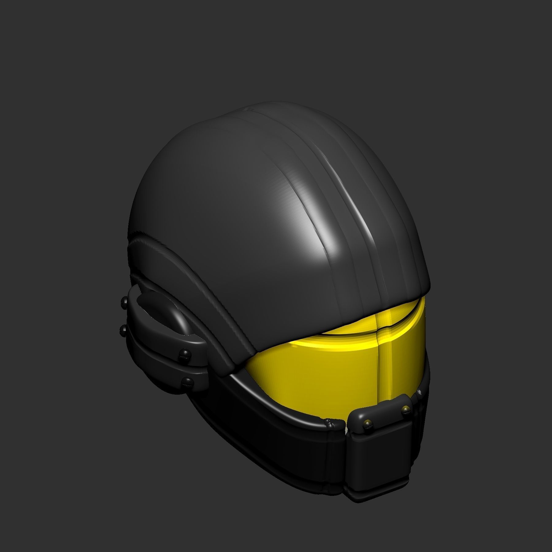 High quality scifi helmet high poly sculpt 3d printable 3D model_9