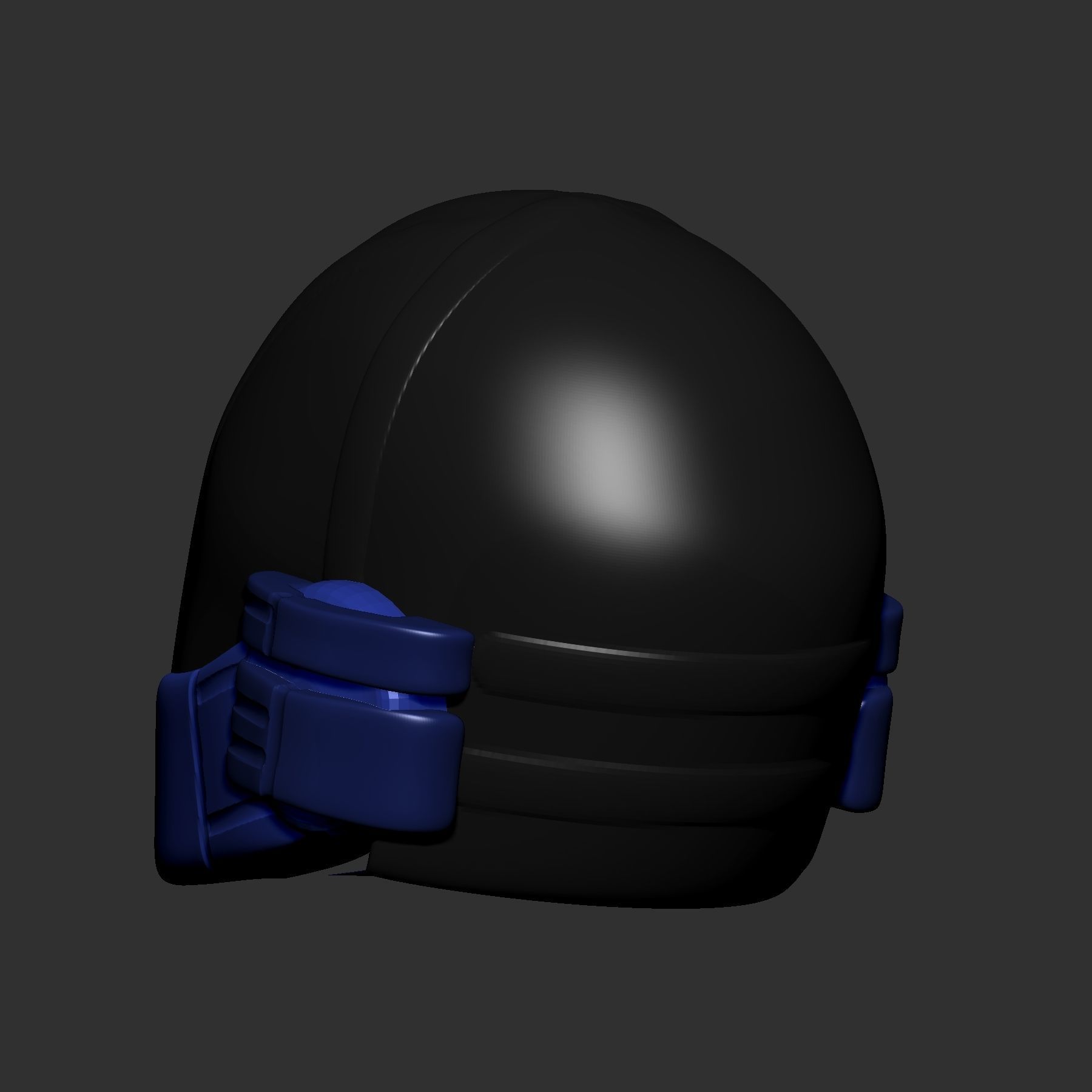 High quality scifi helmet high poly sculpt 3d printable 3D model_6