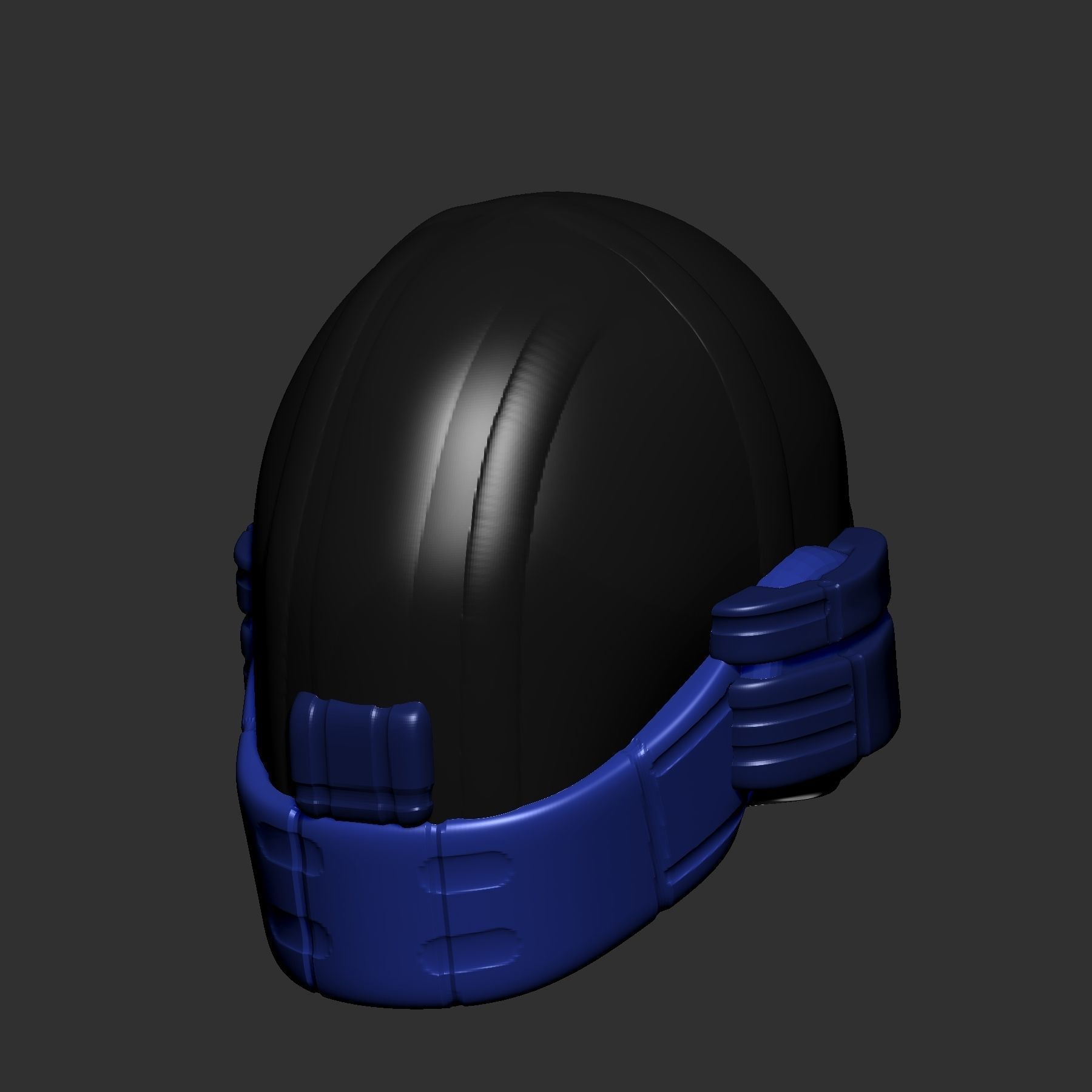 High quality scifi helmet high poly sculpt 3d printable 3D model_2