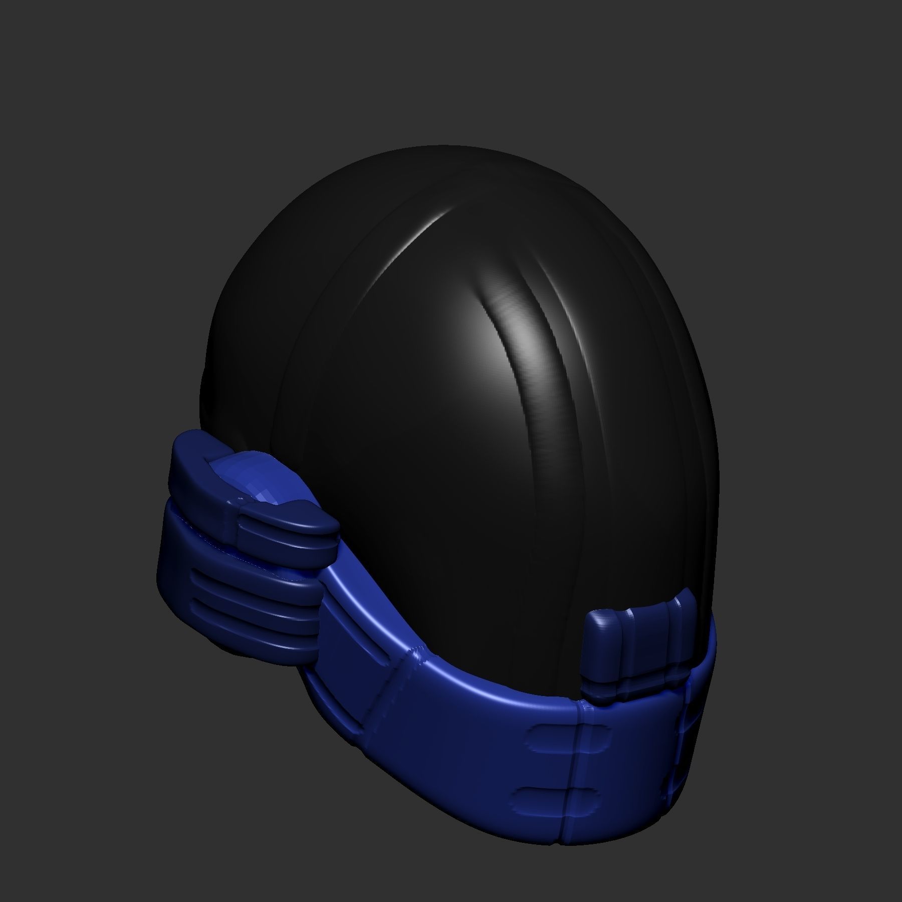 High quality scifi helmet high poly sculpt 3d printable 3D model_3