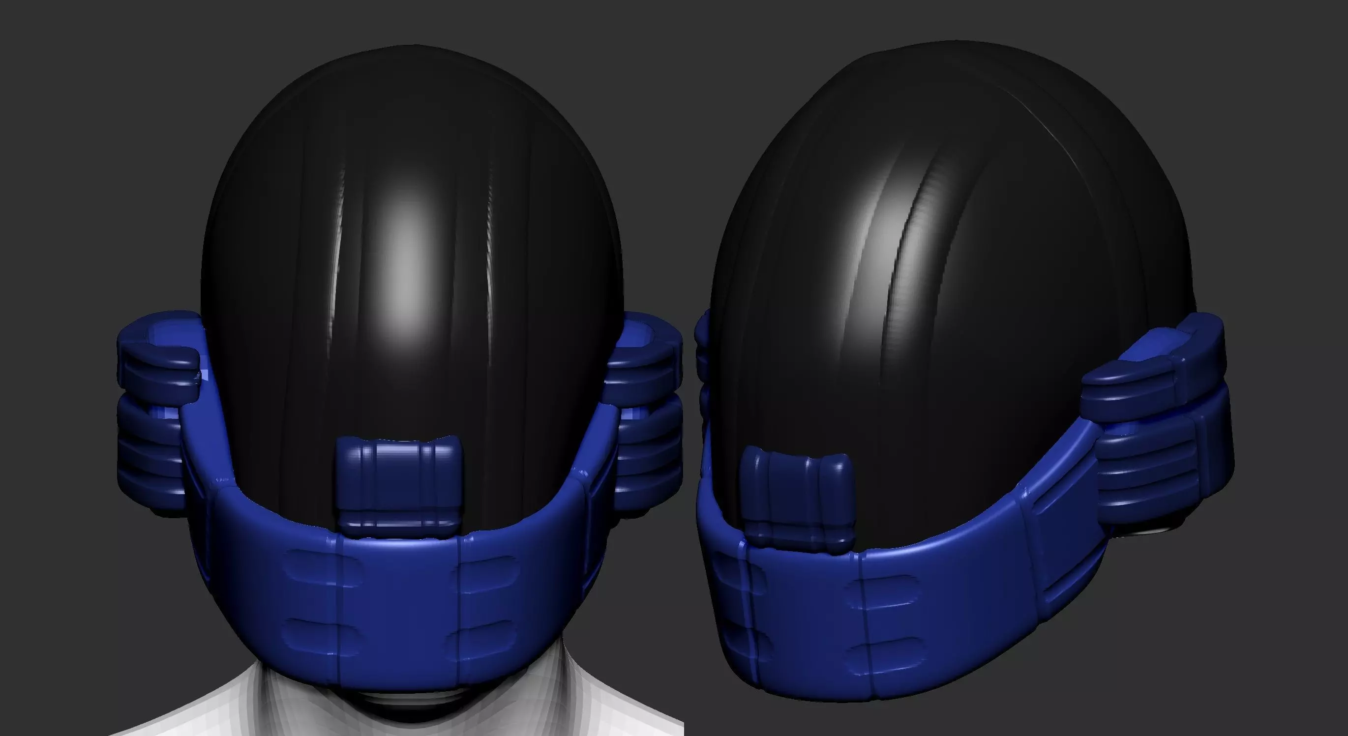 High quality scifi helmet high poly sculpt 3d printable 3D model_0