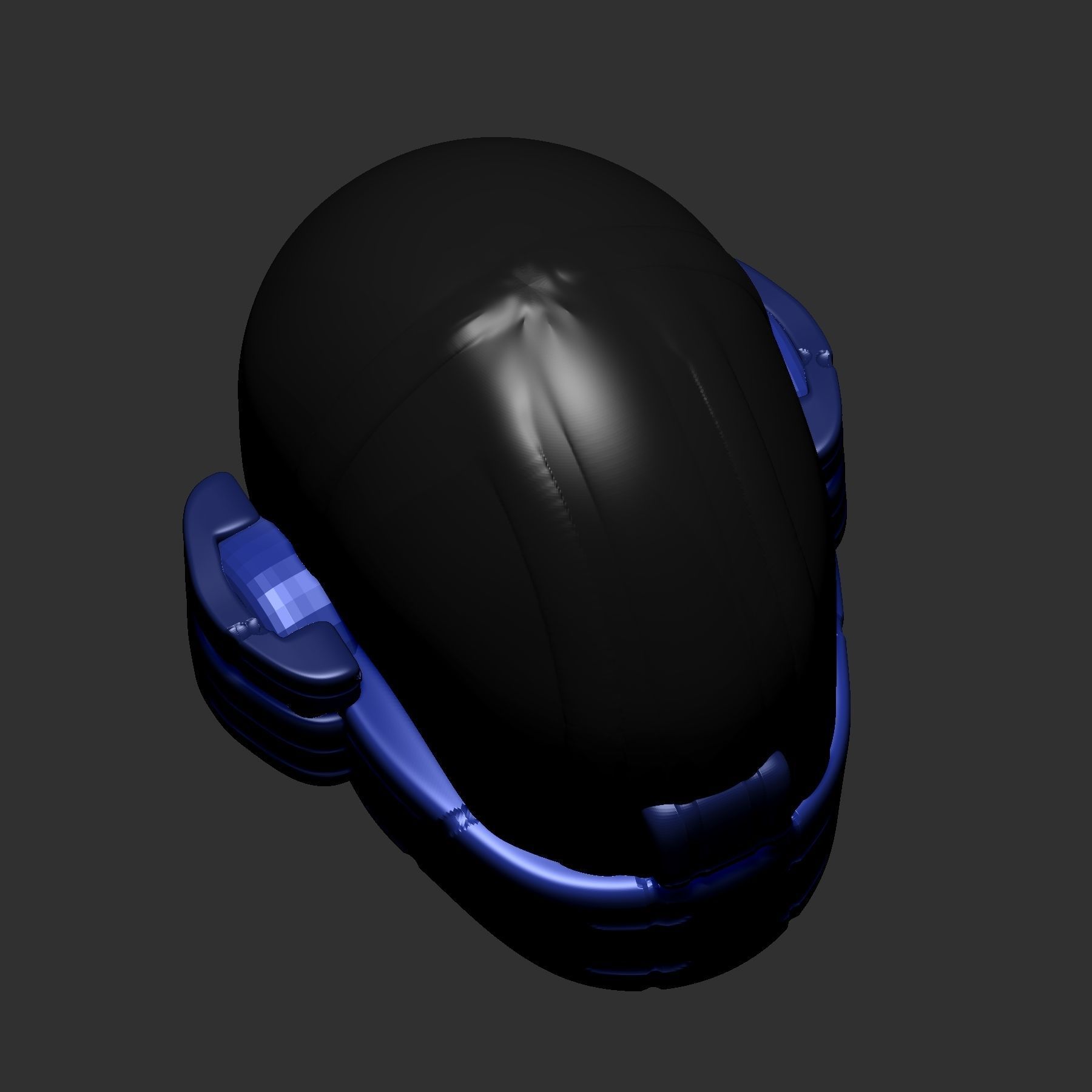 High quality scifi helmet high poly sculpt 3d printable 3D model_4