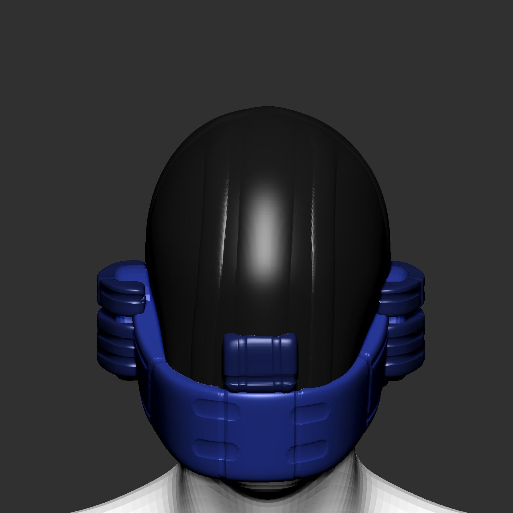 High quality scifi helmet high poly sculpt 3d printable 3D model_1