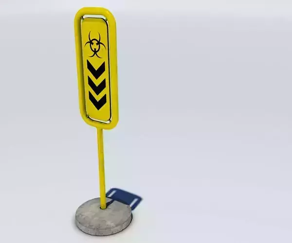 Toxic Sign Low-poly 3D model