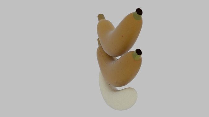 Banana three bananas Low-poly 3D model